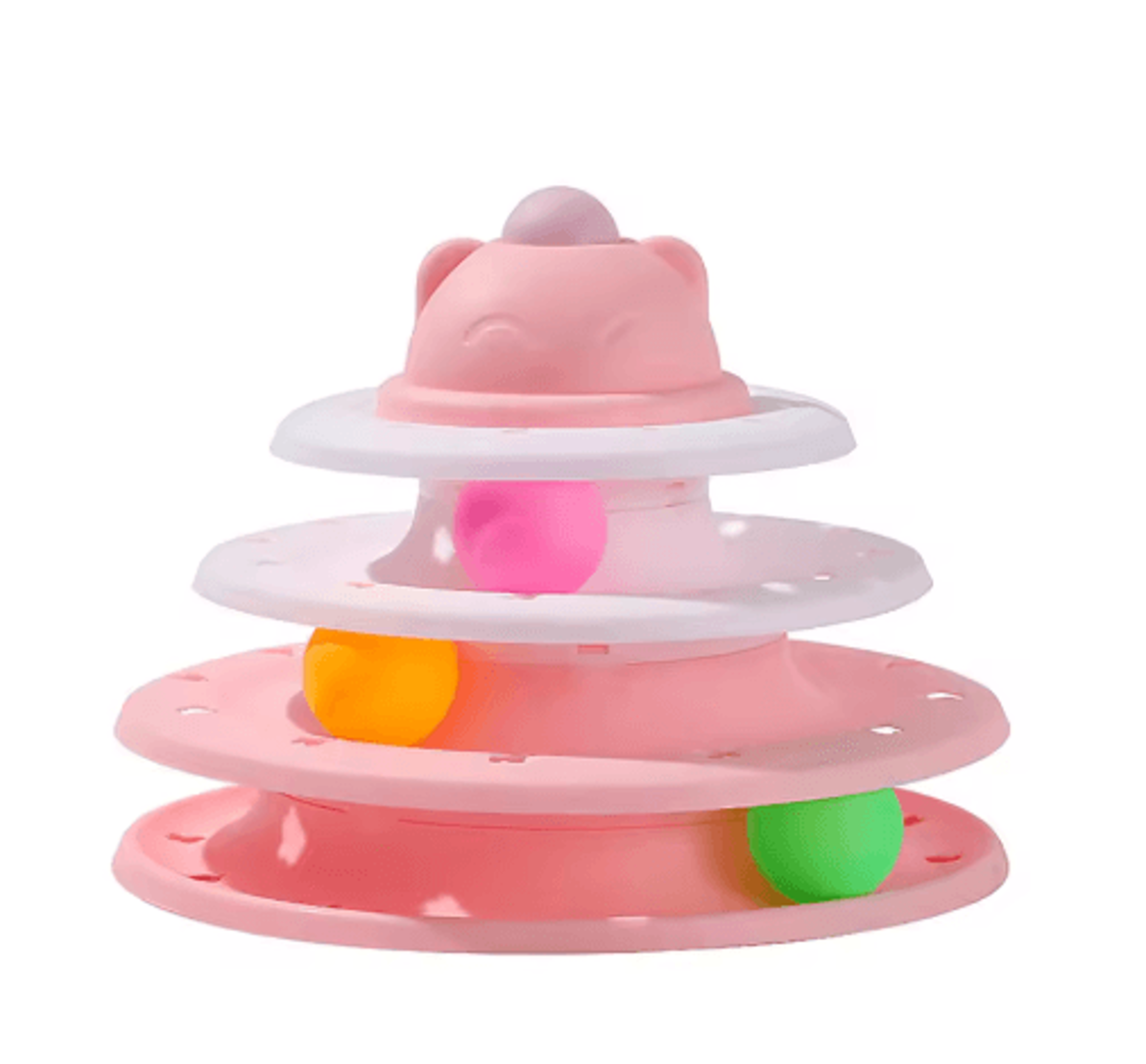 SpinPaws 4Level Interactive Cat Toy Tower  Rolling Ball Puzzle Track 6
