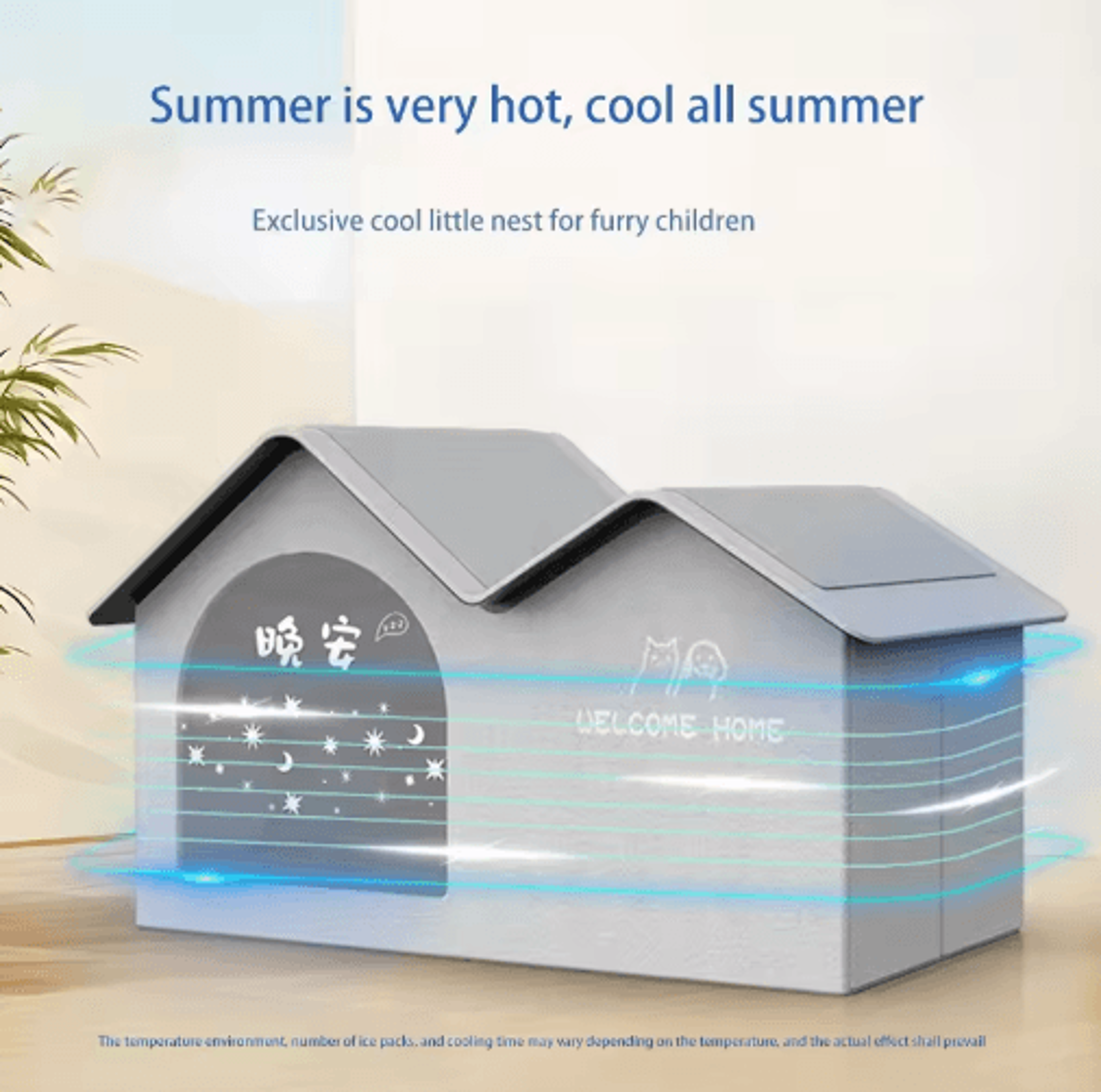 cat cooling house bed – four seasons pet ice nest for cats and small dogs