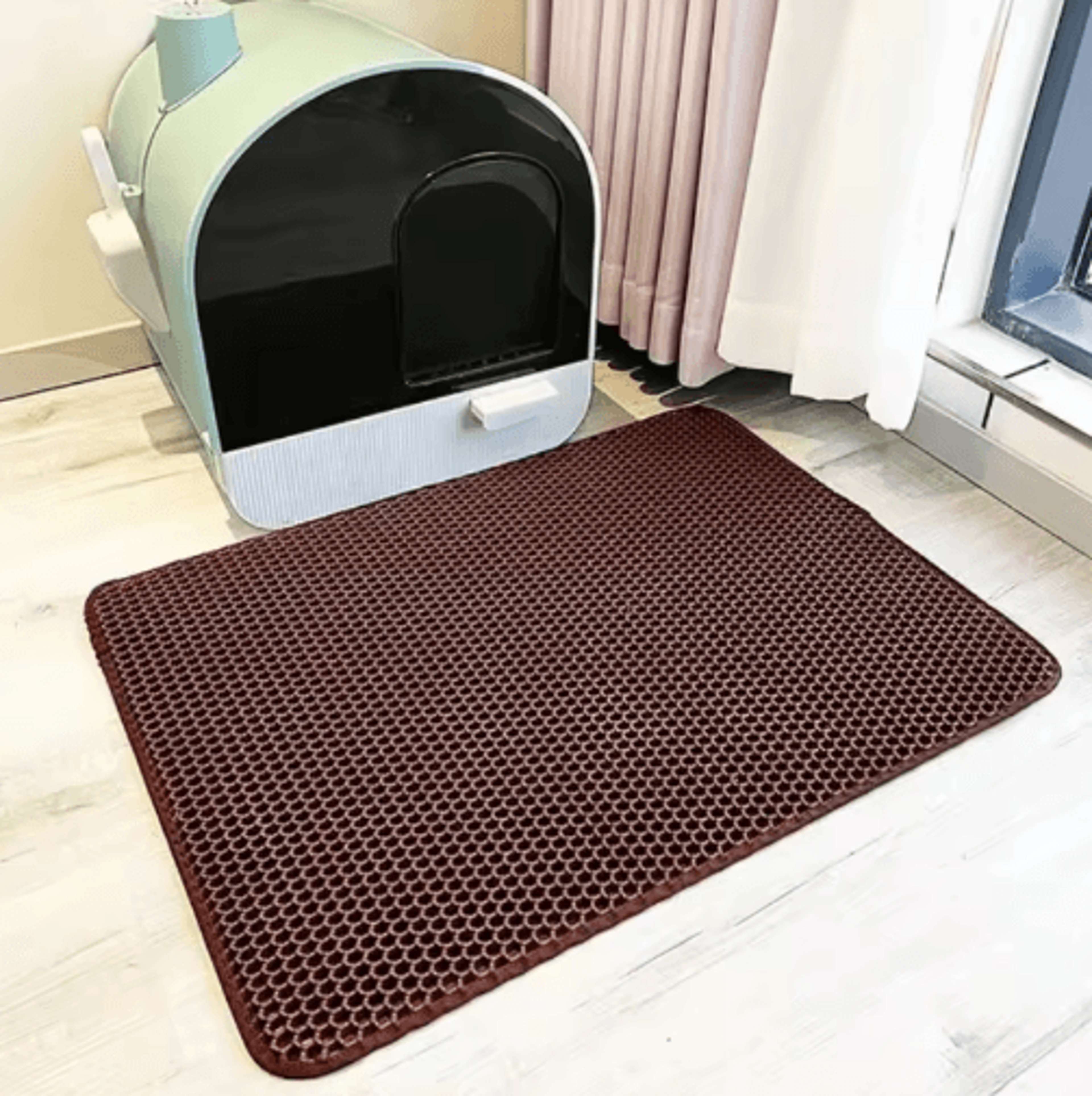 Double Layer Cat Litter Mat  Waterproof Foldable Litter Trapping Pad For Cats 1