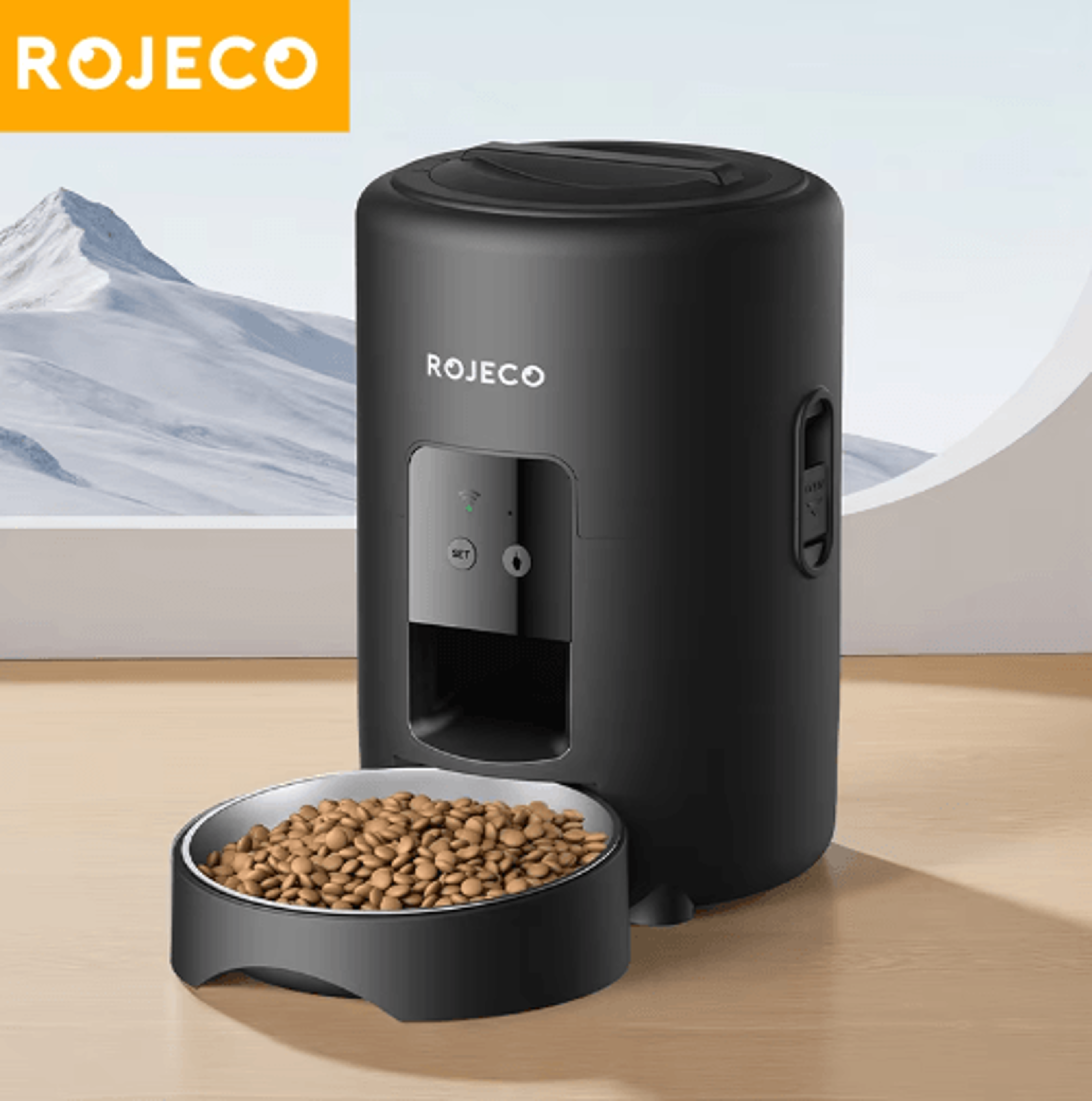 ROJECO Smart Automatic Pet Feeder  2L WiFi Cat  Dog Food Dispenser With App Control 0