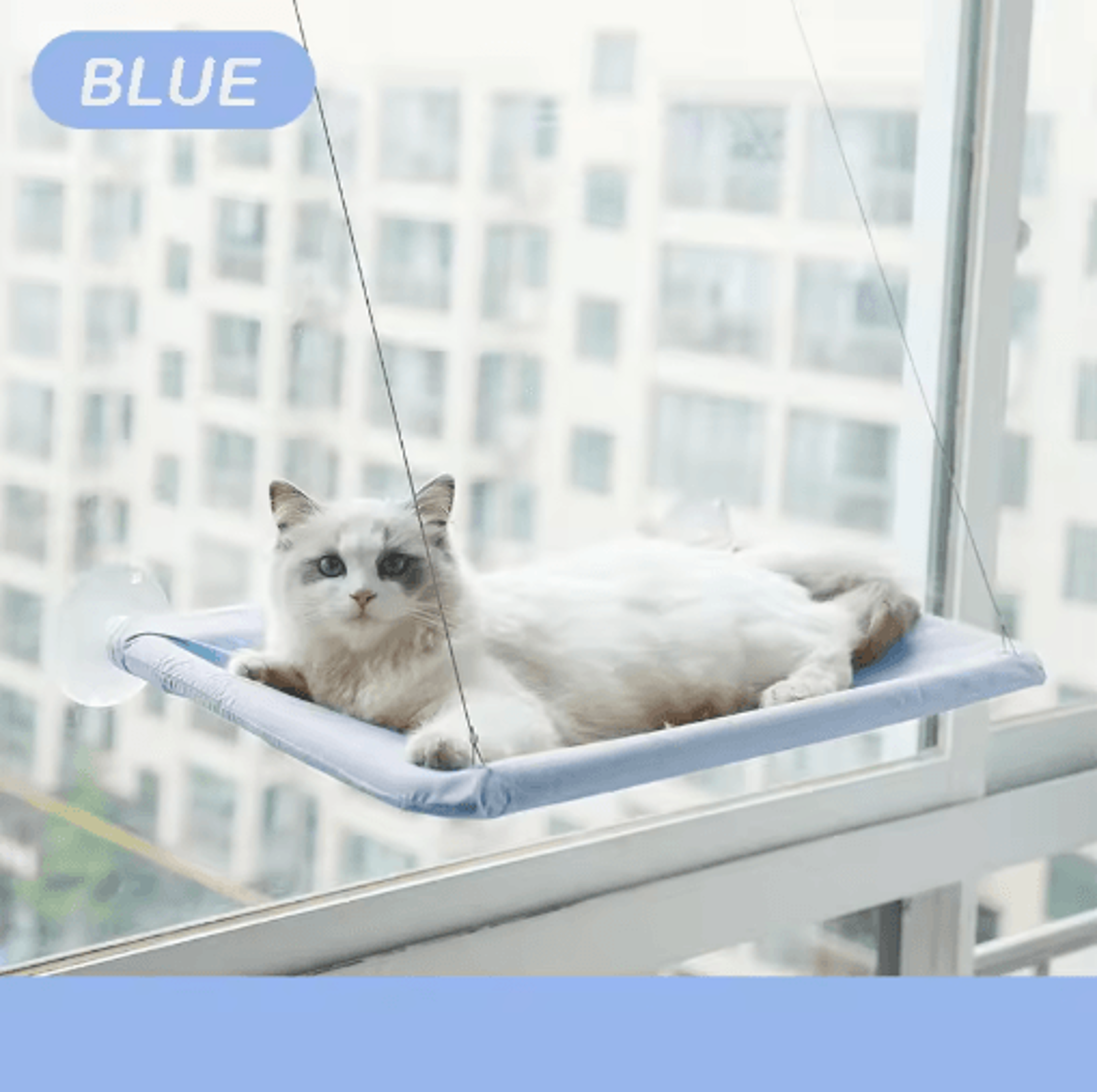 Window Hanging Cat Hammock Washable Detachable Suction Cup Cat Bed 4