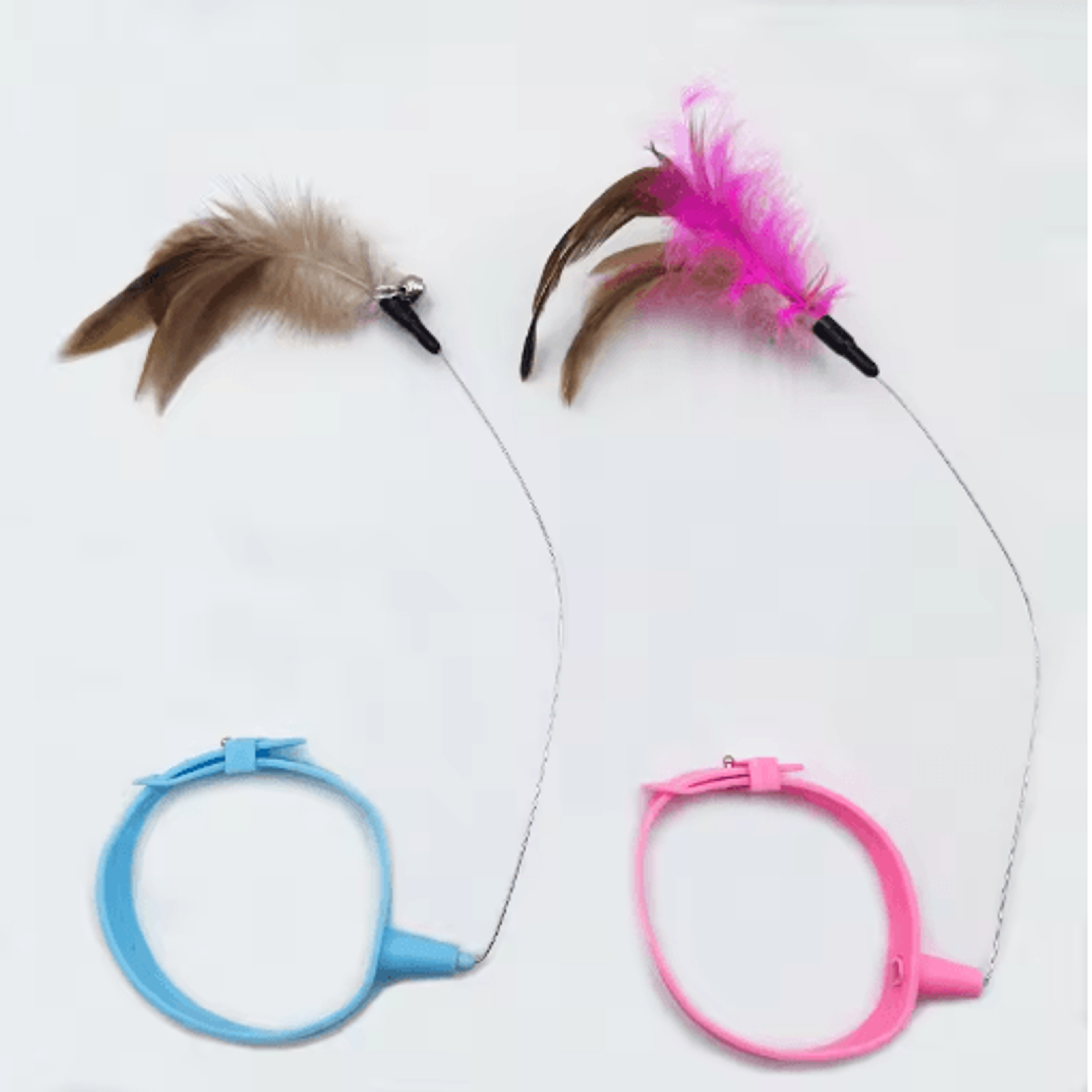 Feather Bell Cat Teaser Collar SelfEntertainment Interactive Toy For Cats 6