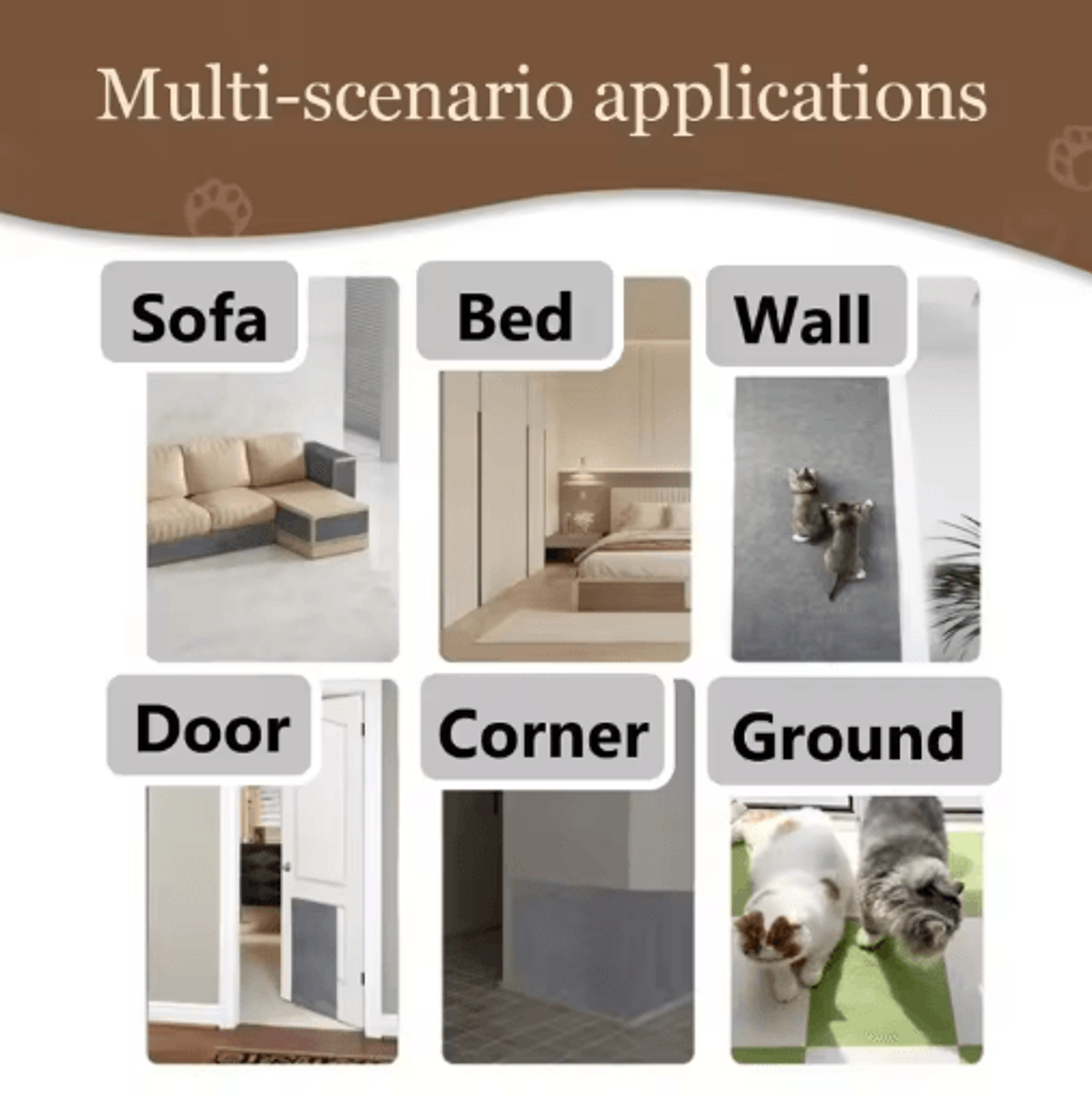 SelfAdhesive Cat Scratch Protector Mat  Freeform Furniture Protection Carpet For Cats 8
