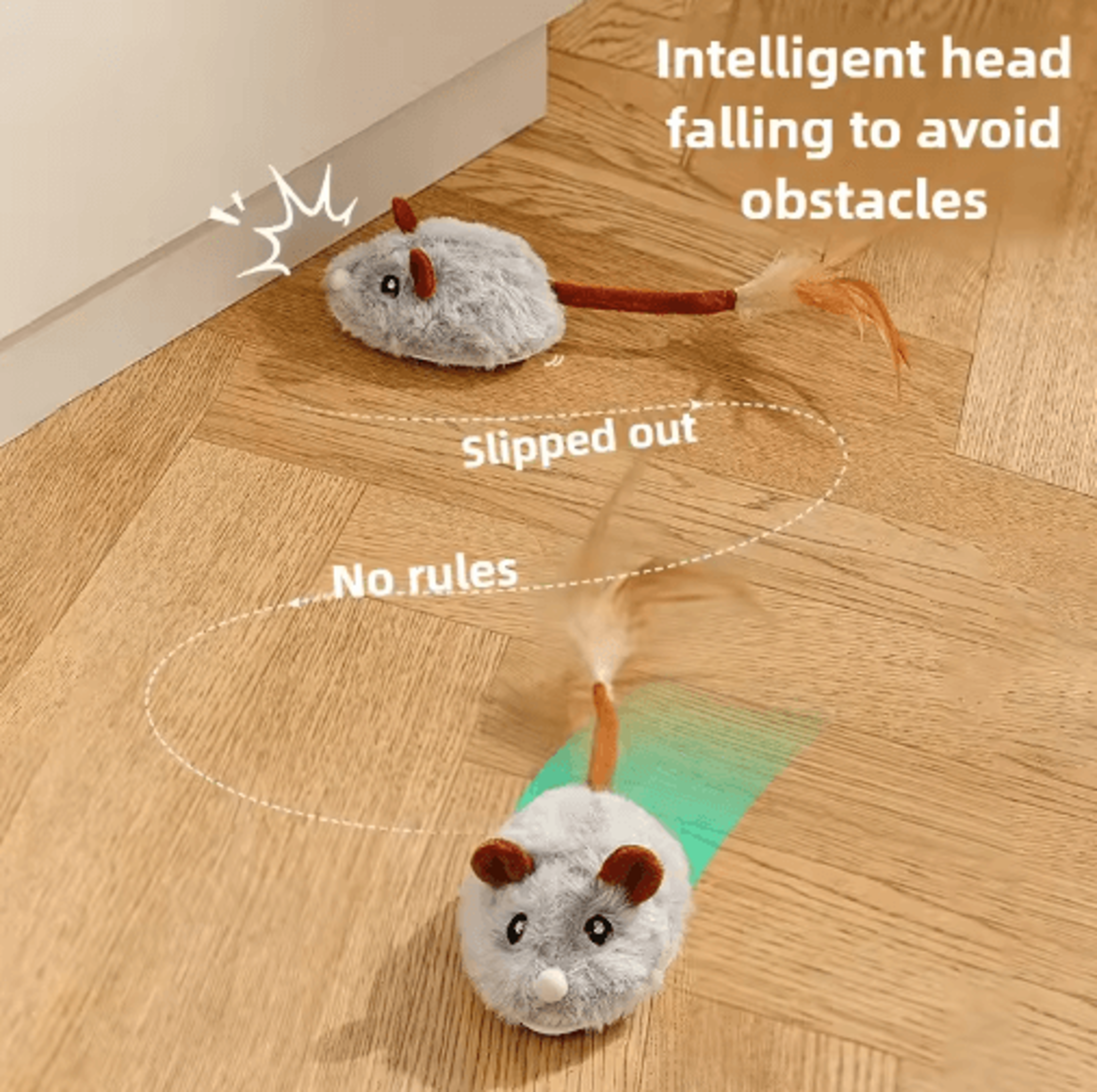 Smart Electric Mouse Cat Toy  USB Rechargeable Interactive Squeaky Toy For Cats 5