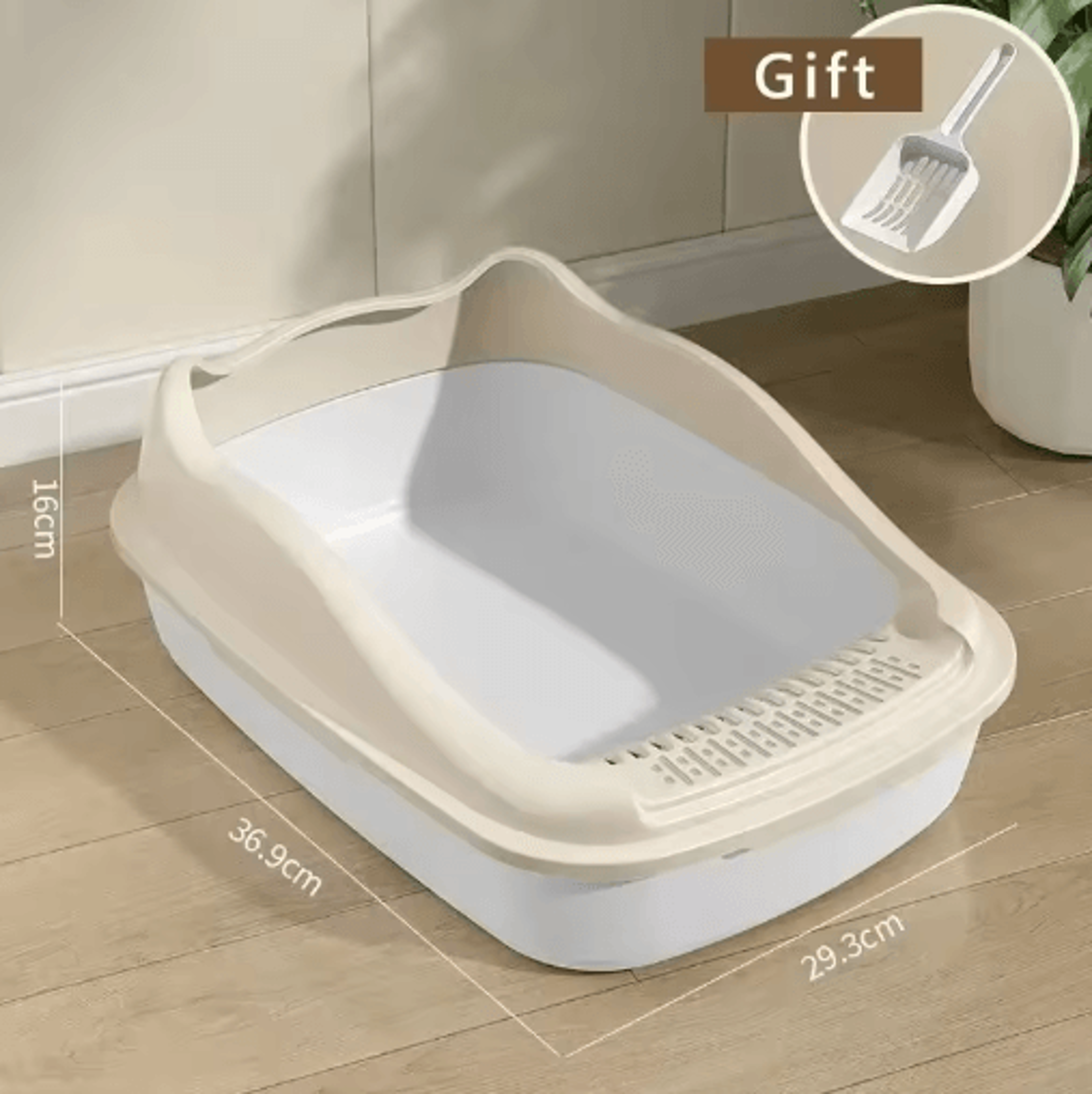 Small Anti Splash Cat Litter Box Compact Pet Sandbox Toilet For Kittens  Cats 0