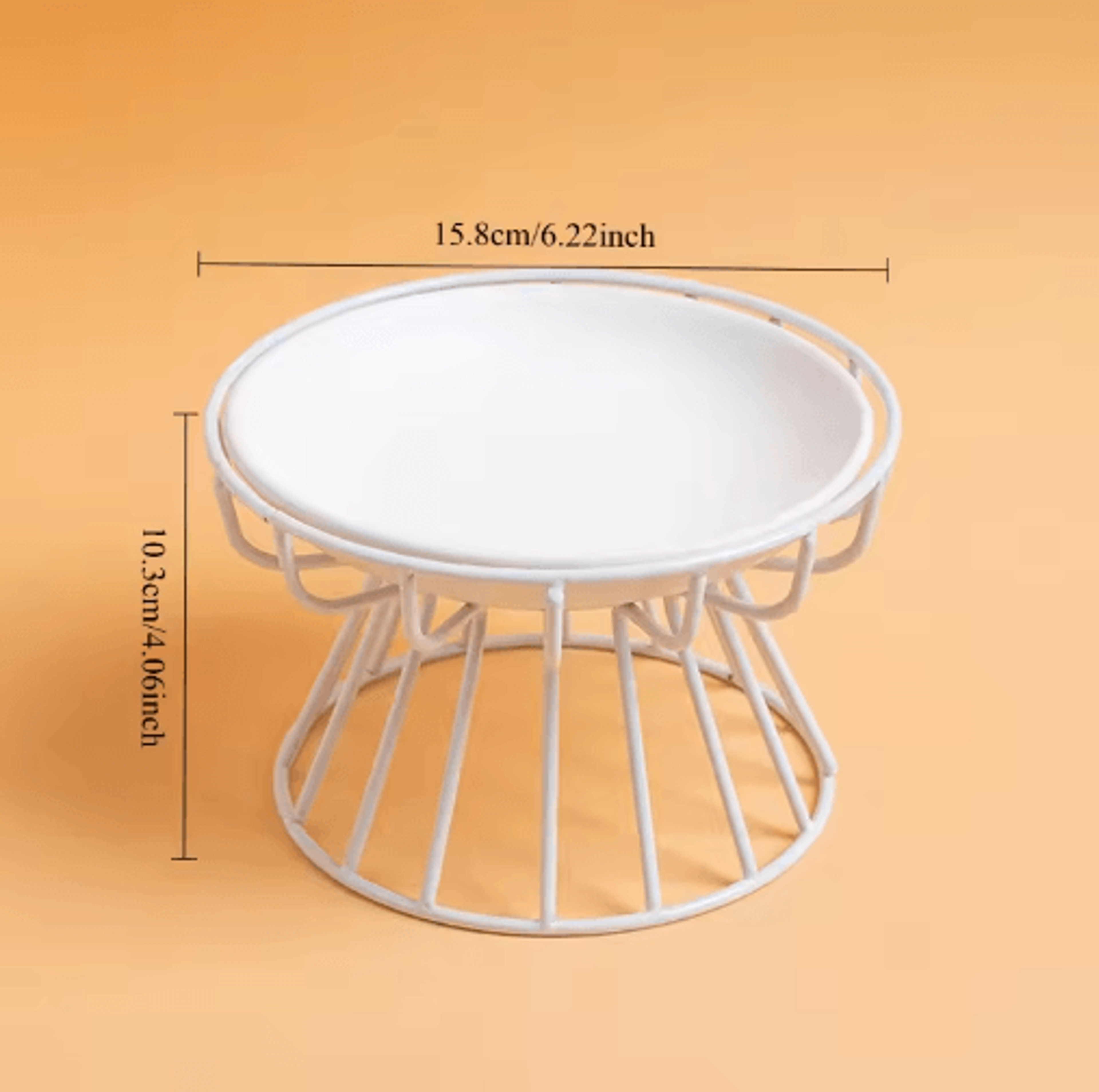 Raised Ceramic Cat Bowl Set  Elevated AntiSpill Feeding Bowl With Stand 5