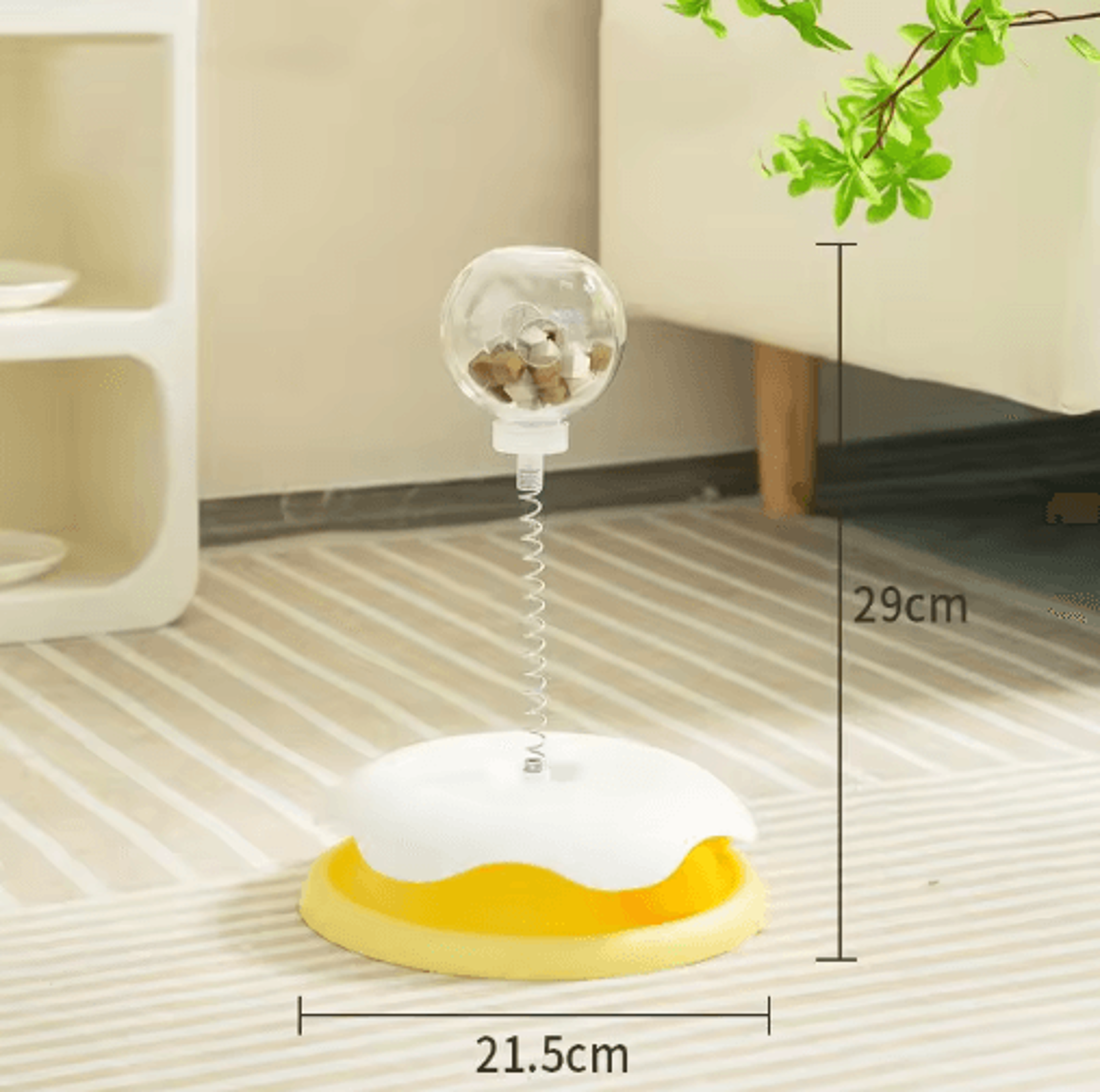 Interactive Slow Feeder Cat Toy  Track Ball Roller  Spring Exercise Toy For Indoor Cats 3