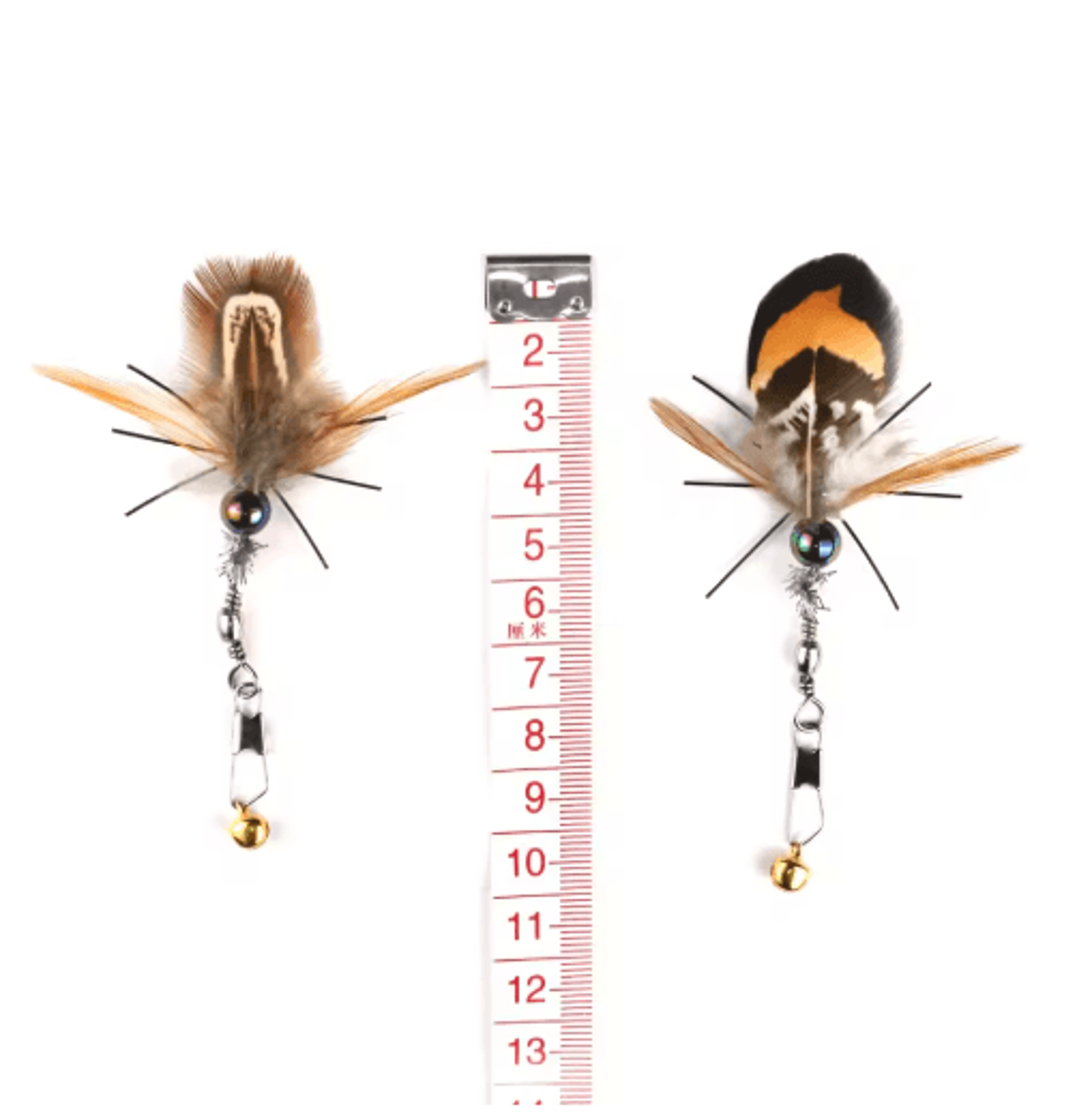 3PCS4PCS Cat Teaser Wand Refill Feather Insect Replacement Toy Set 8