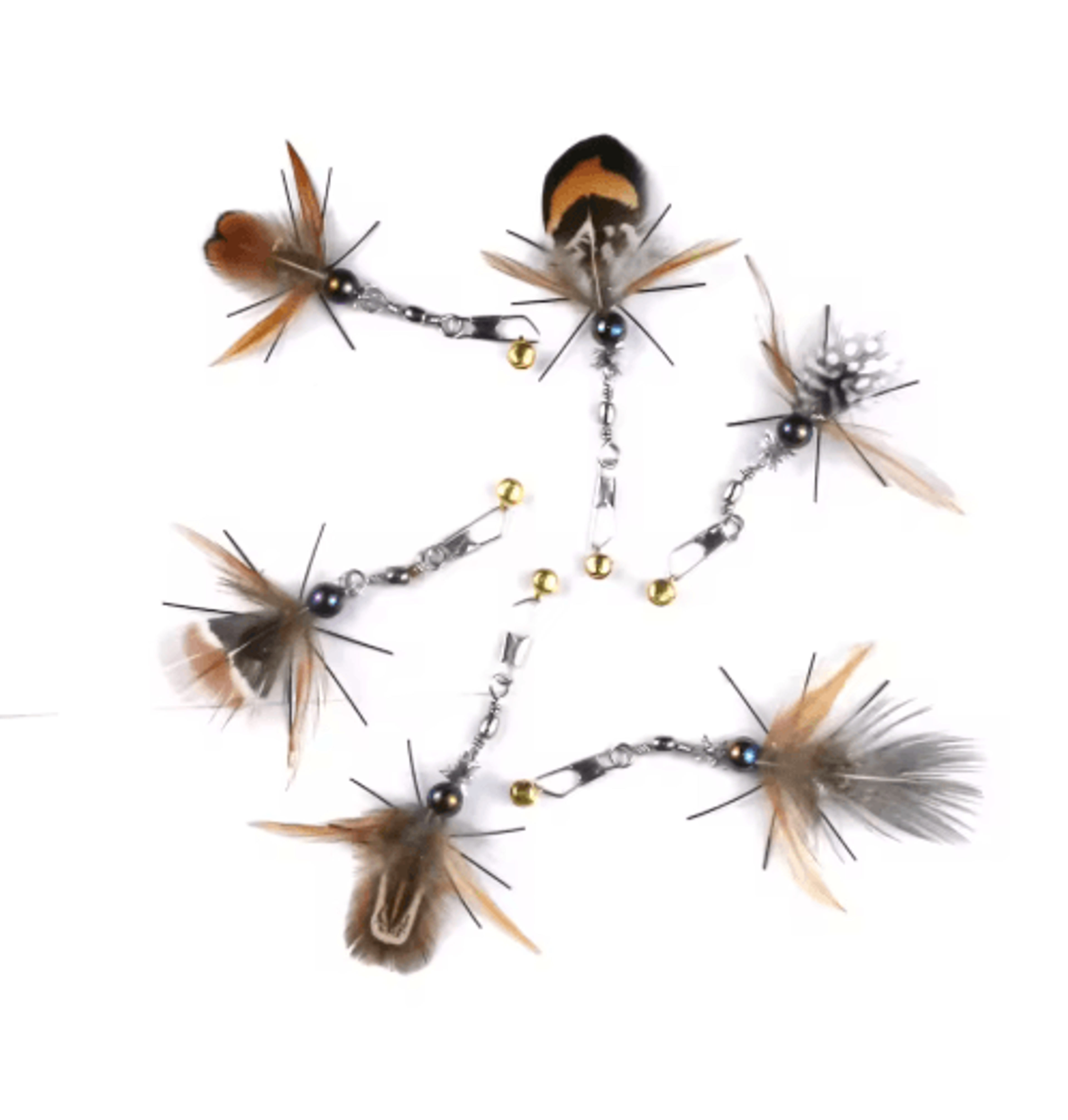 3PCS4PCS Cat Teaser Wand Refill Feather Insect Replacement Toy Set 0