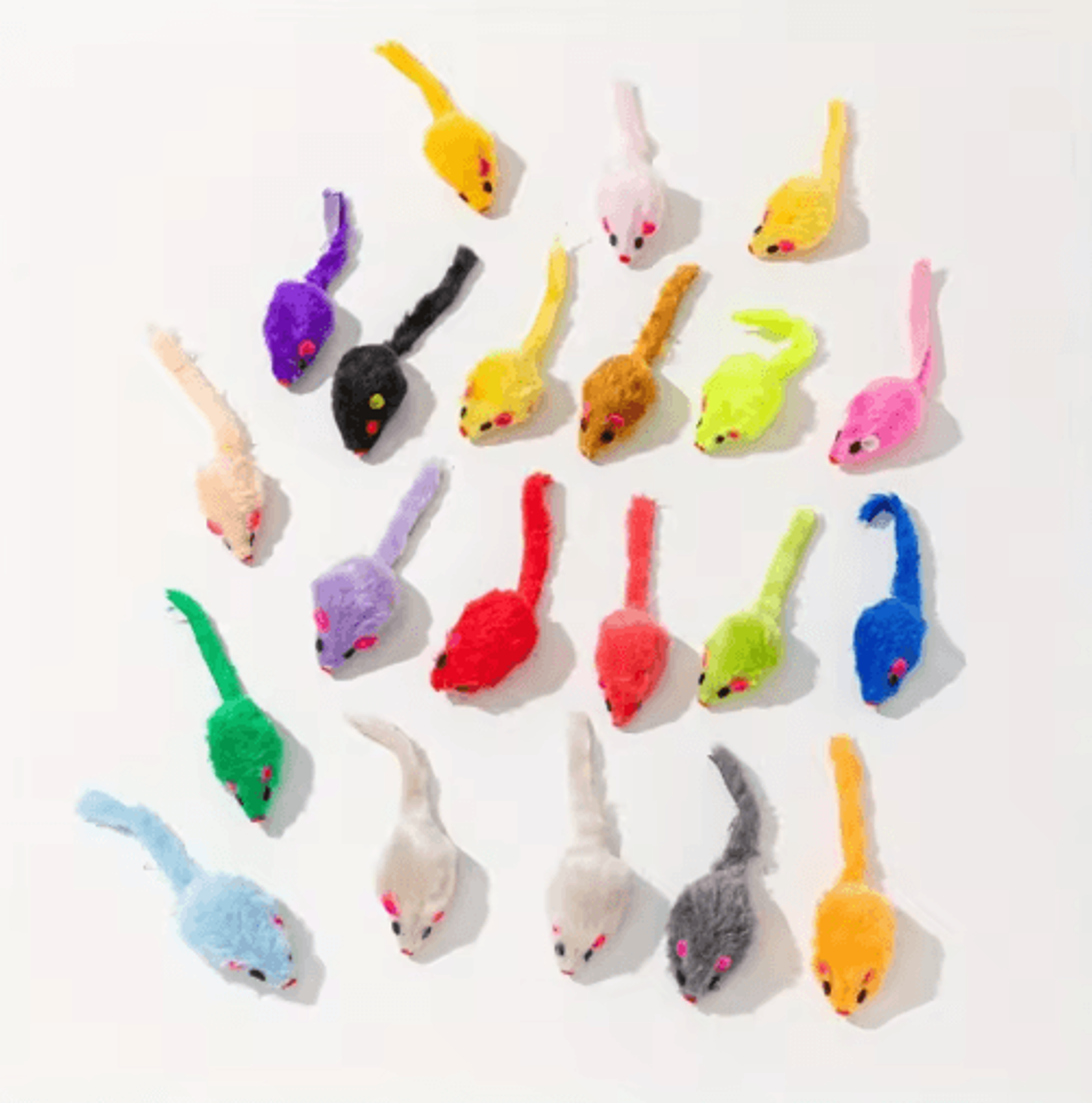 25PCS Plush Cat Mouse Toys Interactive Mini Mice For Cats  Kittens 2