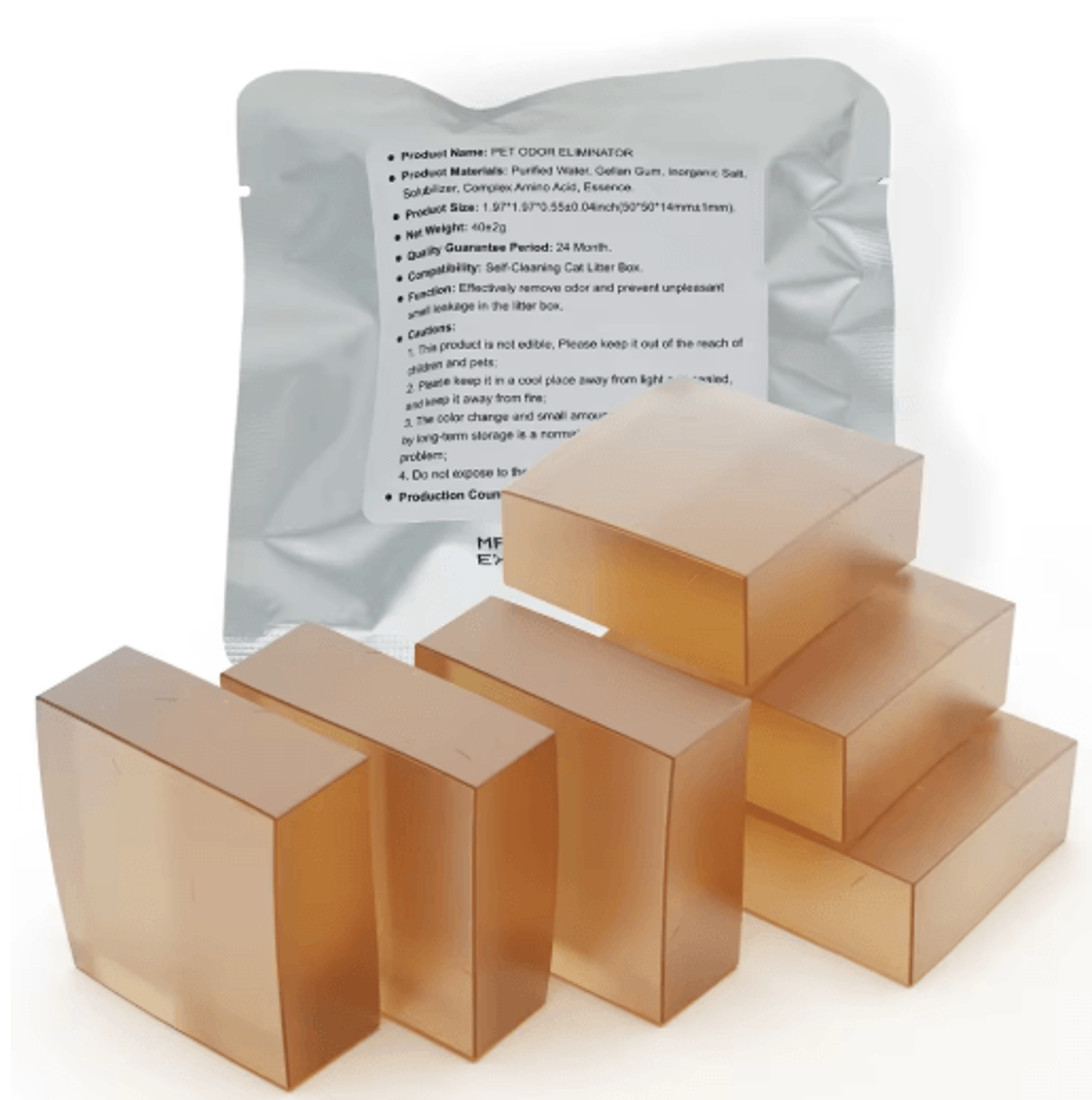 n50 cat litter deodorizer blocks with long-lasting odor control