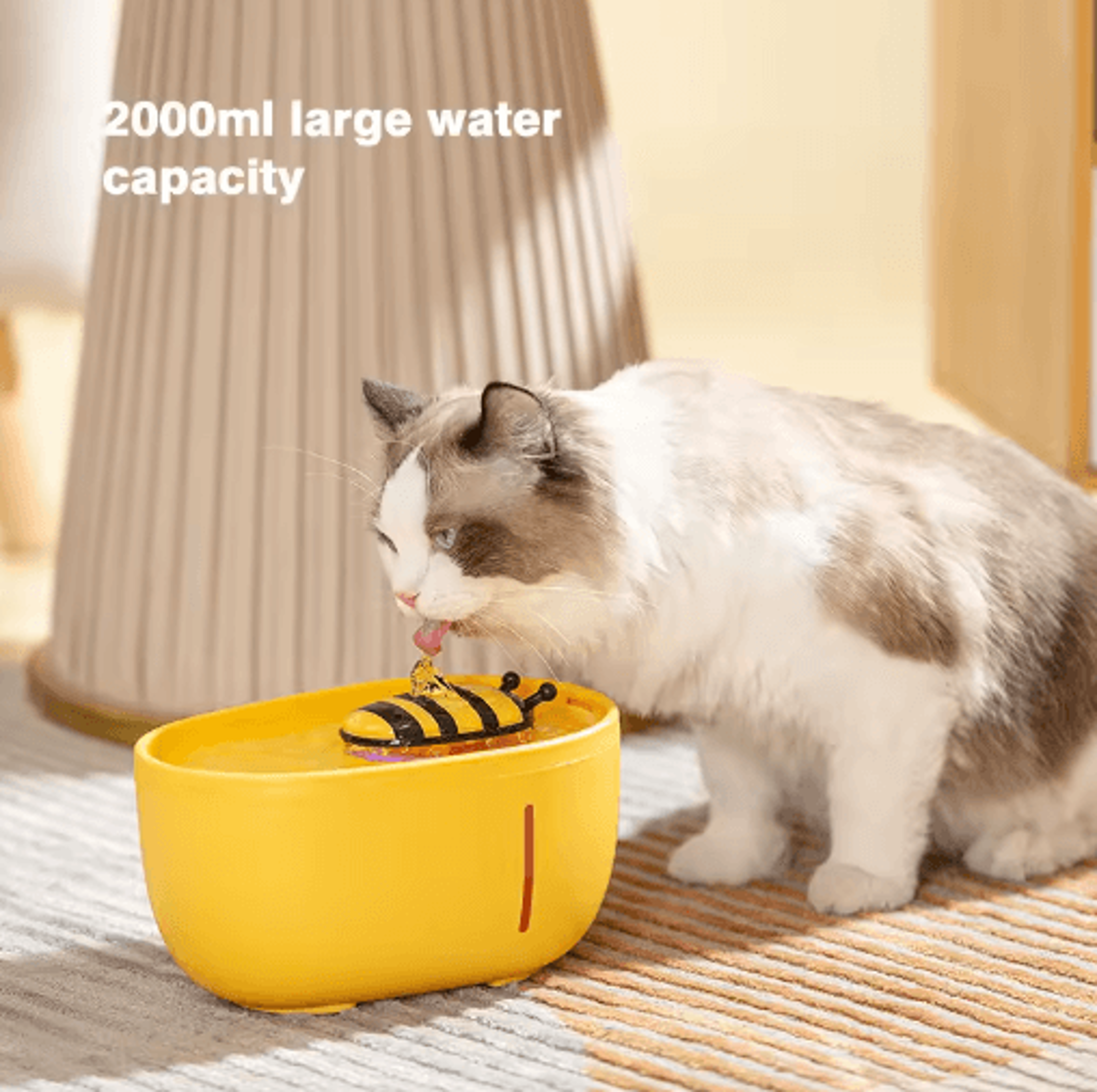 aquaflow 2l automatic cat water fountain with quiet filtration system