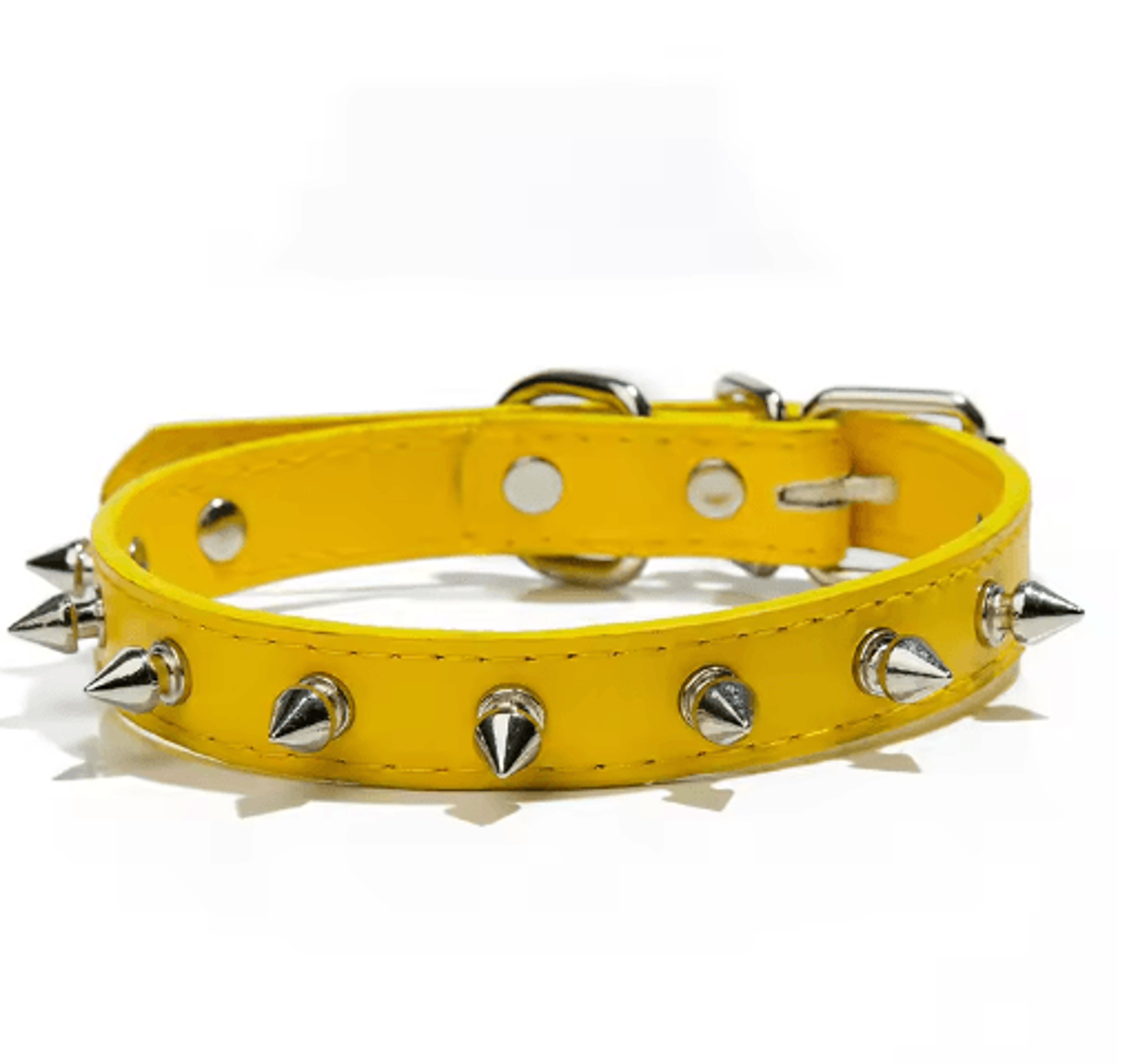Leather Spiked Pet Collar  Adjustable Studded Neck Strap For Dogs  Cats 1