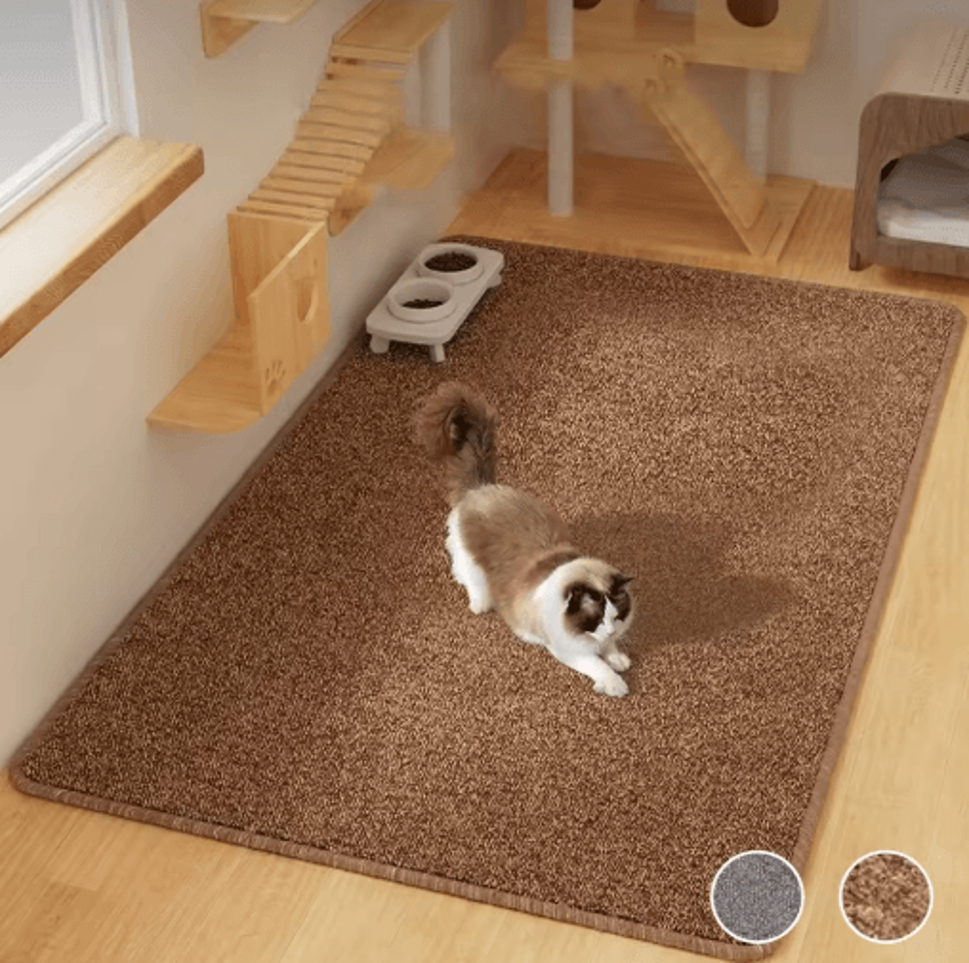 large cat scratching mat – non-slip furniture & sofa protector for cats