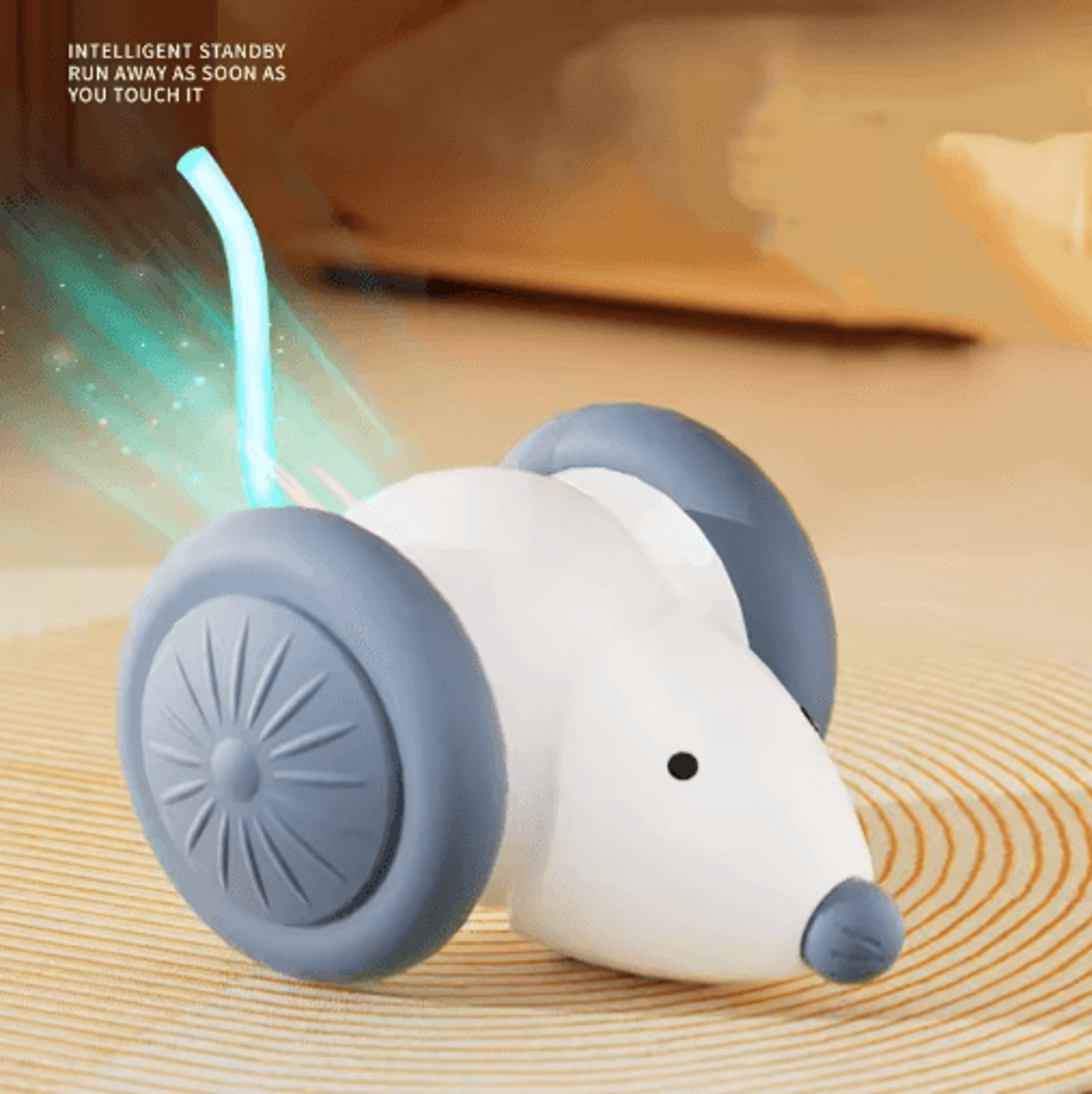 Smart UFO Electric Cat Teaser Toy  Interactive Feather Wand With Bell For Cats 2
