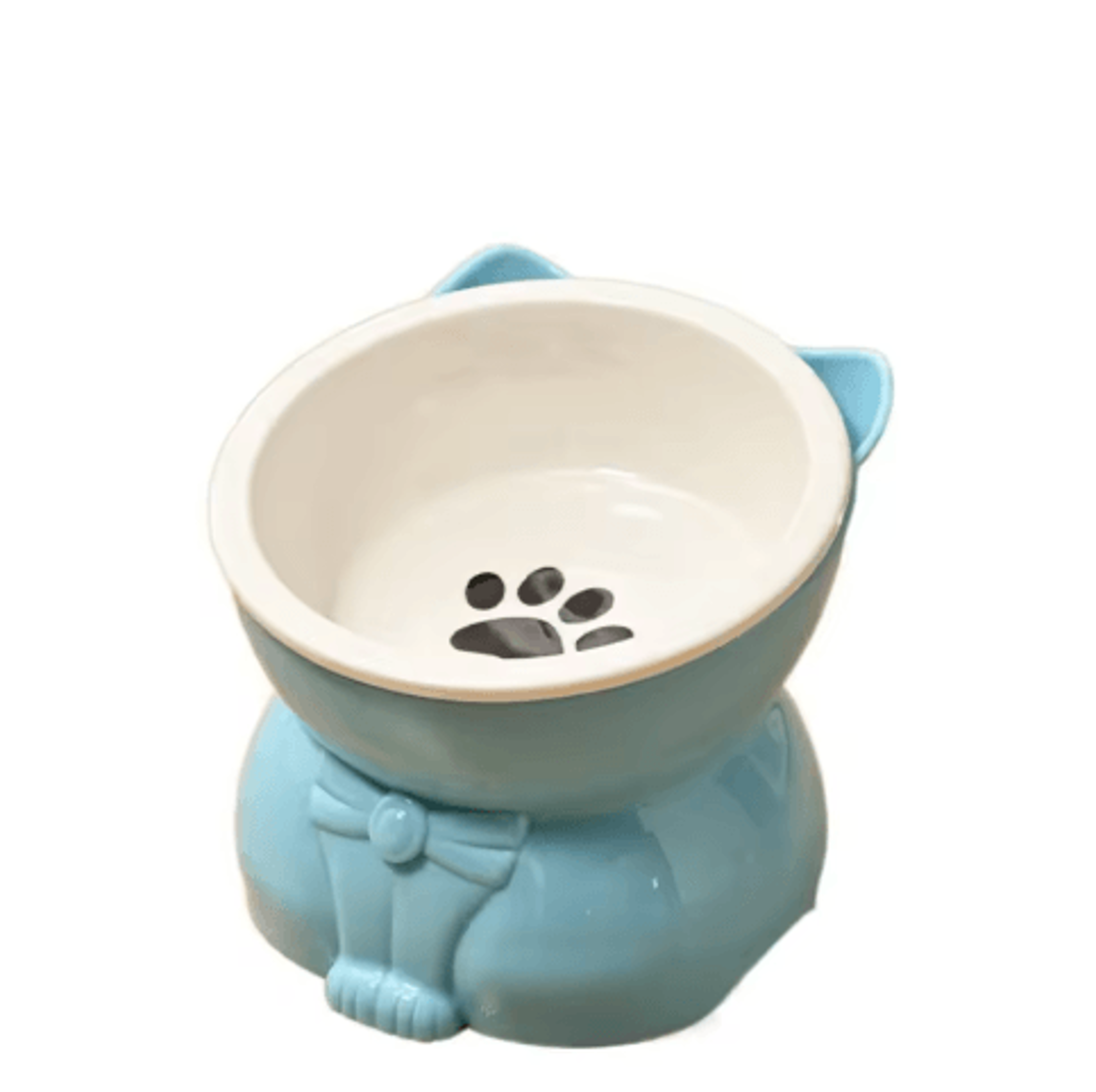 Creative Ceramic Cat Bowl  Elevated Slanted Feeding  Water Bowl For Cats And Small Dogs 3
