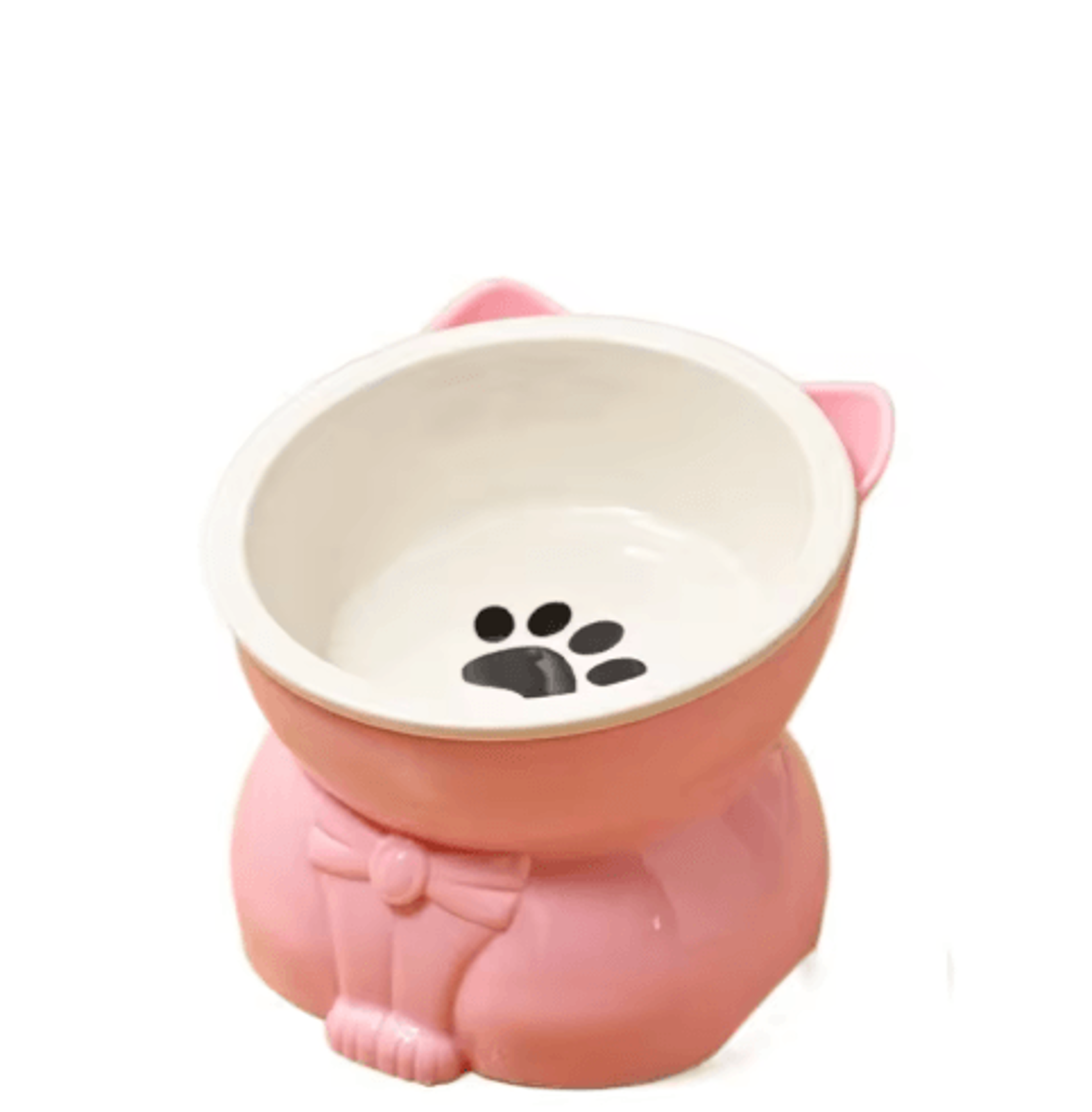 Creative Ceramic Cat Bowl  Elevated Slanted Feeding  Water Bowl For Cats And Small Dogs 5