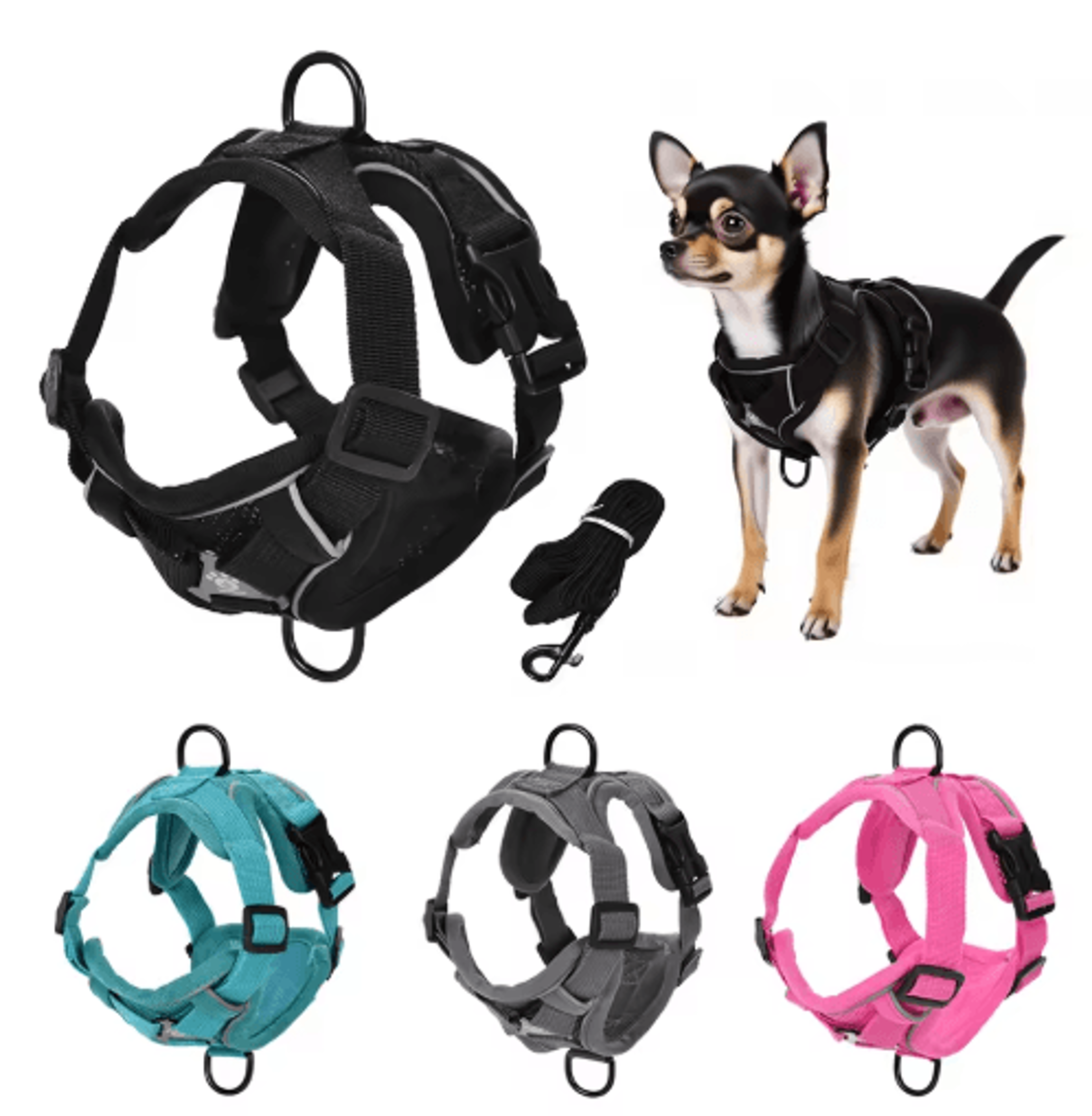Reflective Pet Harness  Leash Set  Breathable Vest For Small  Medium Dogs And Cats 0