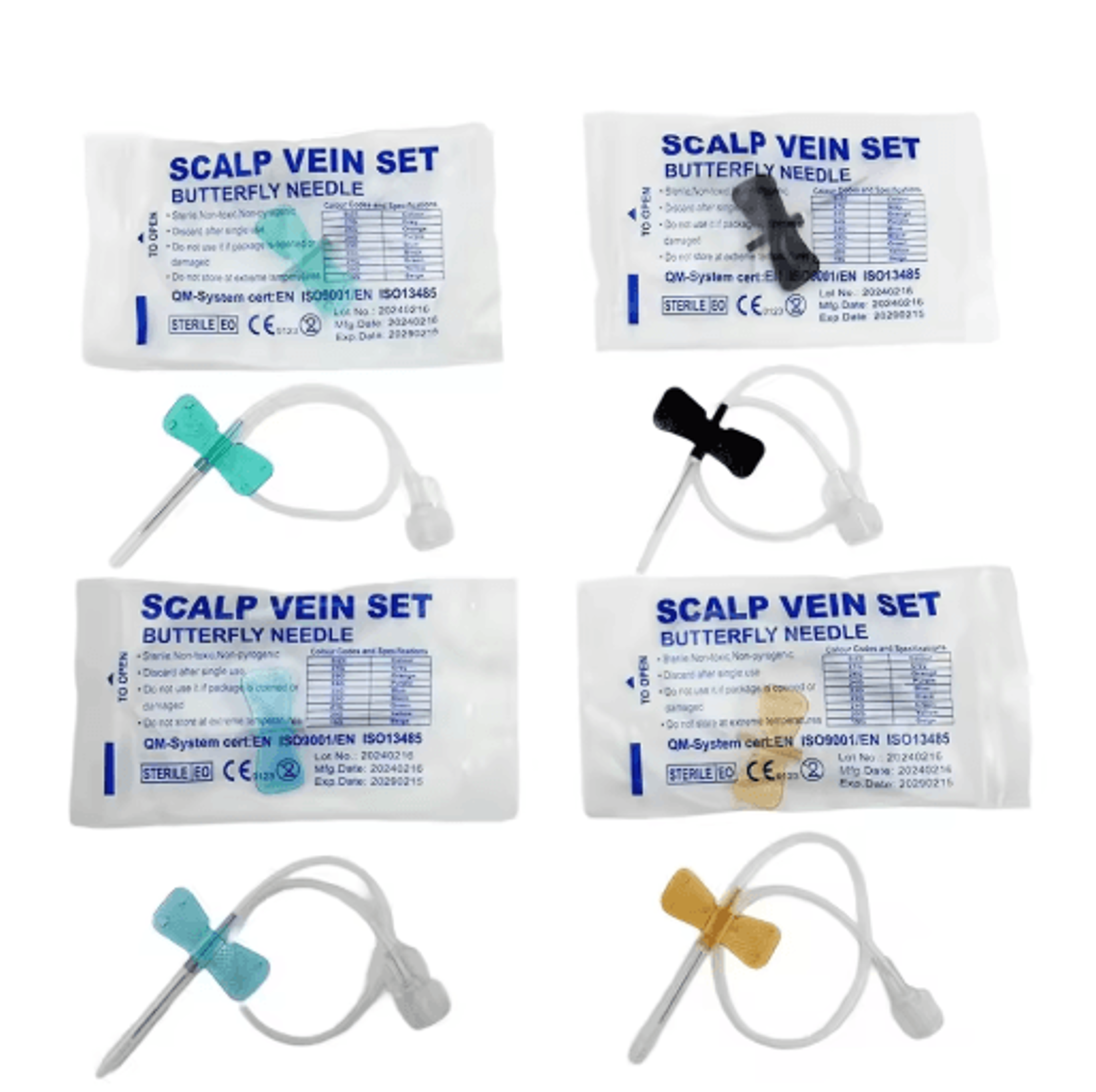 50PCS Disposable Butterfly Infusion Needles  Double Wing Veterinary Blood Collection  Infusion Set 0