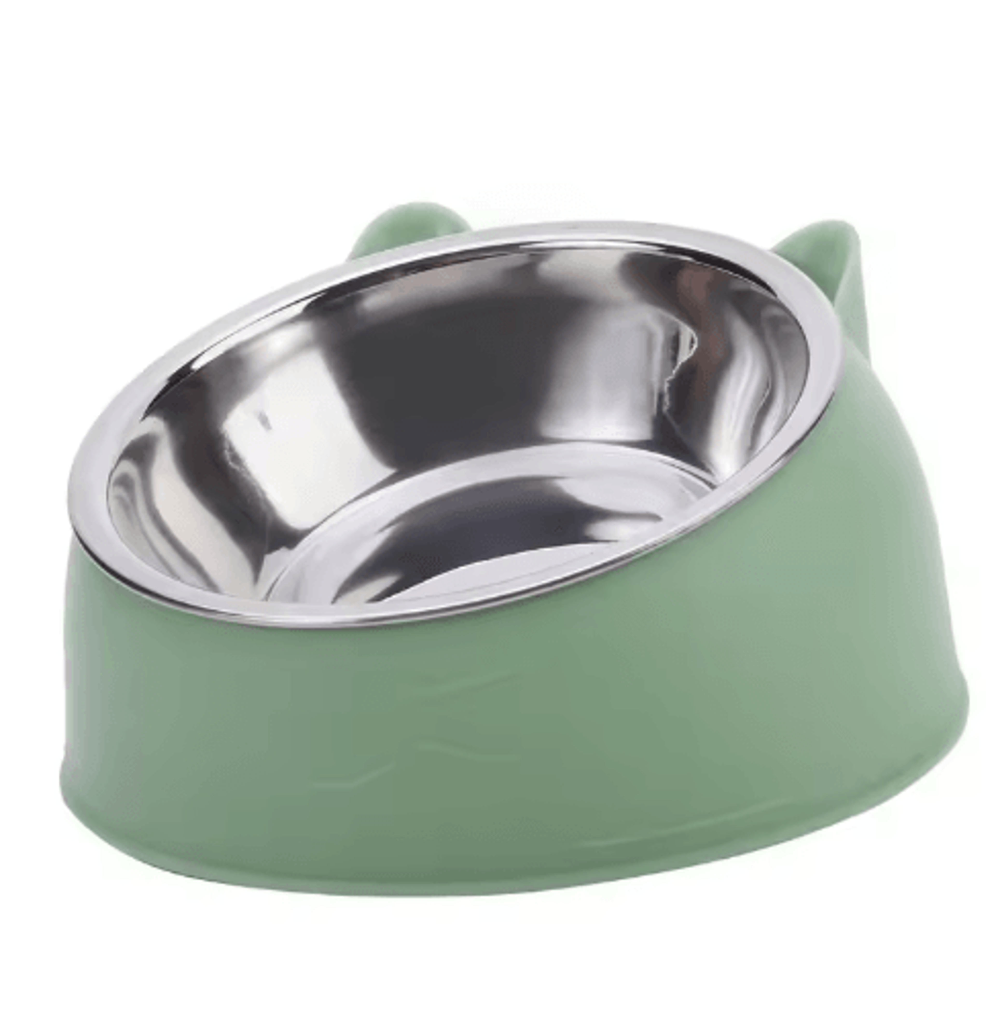 elevated stainless steel cat feeding bowl cat bowl with ergonomic inclined design for comfortable eating