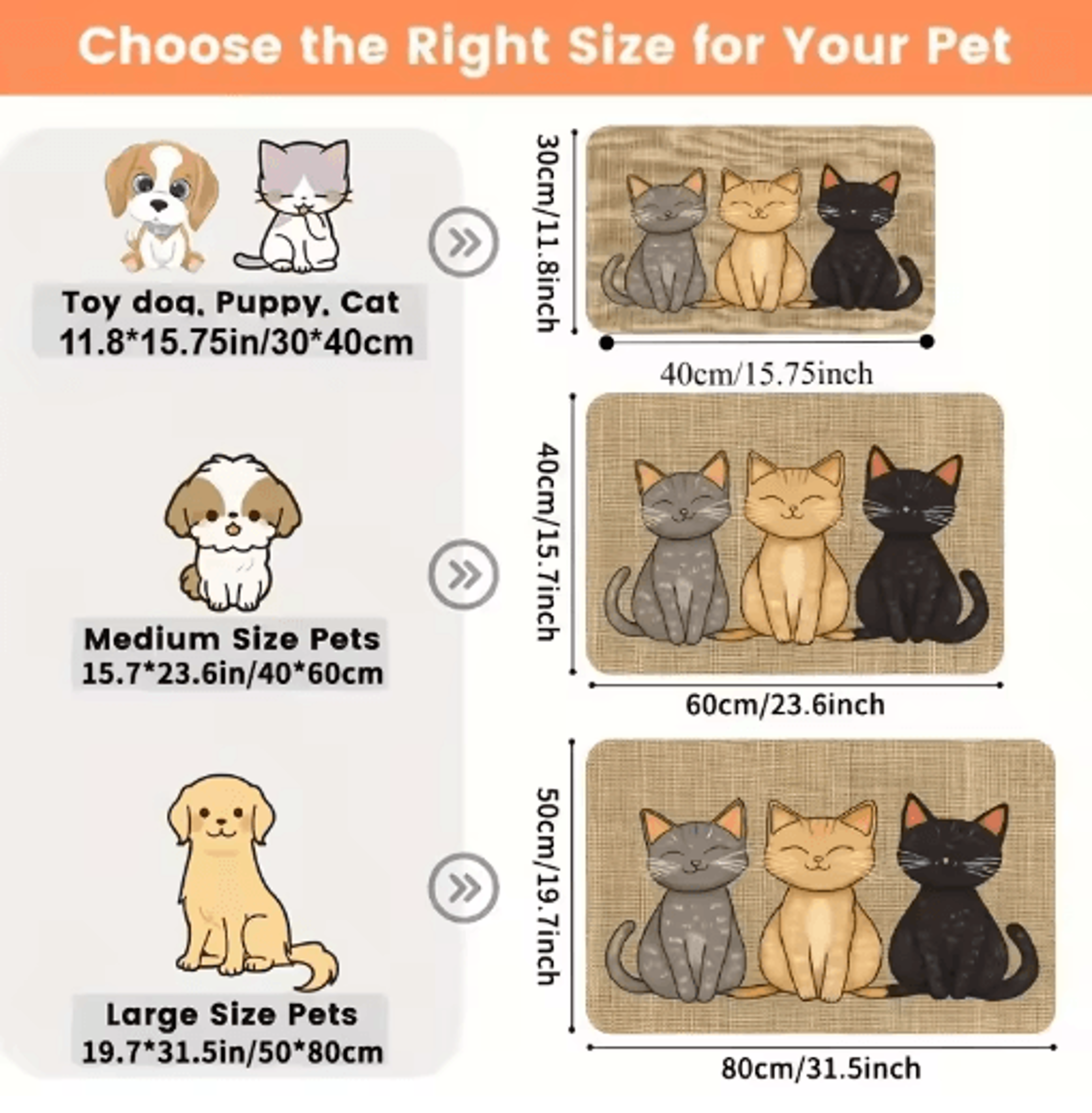 1pc NonSlip Cat Pattern Pet Feeding Mat Leakproof Easy To Clean Waterproof Surface To Prevent Stain 5