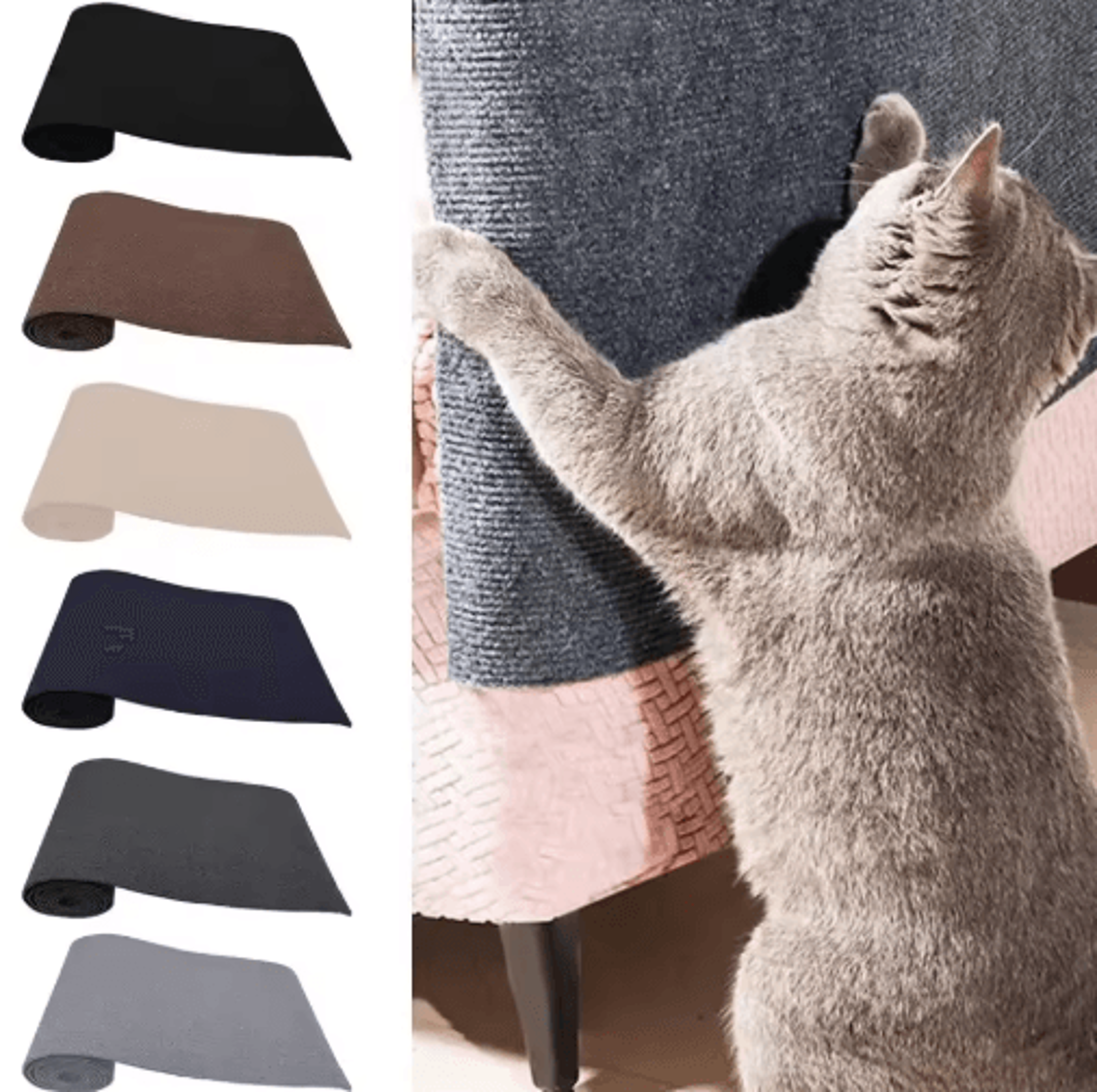 self-adhesive cat scratching board cat scratching pad for furniture protection & diy wall scratching areas
