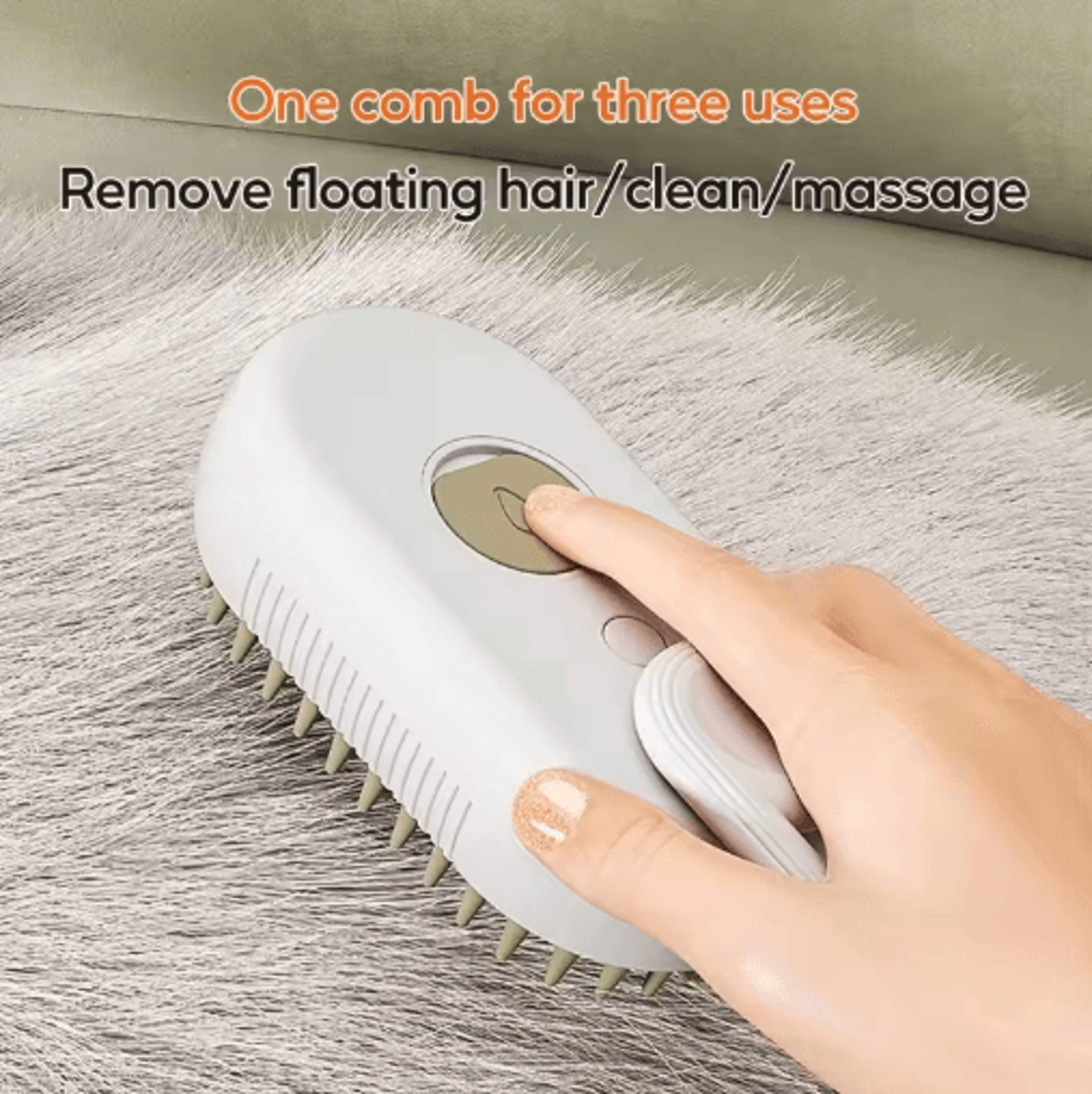 3in1 Electric Steam Pet Grooming Brush Pet Grooming Brush With Spray Massage  Deshedding Function 8