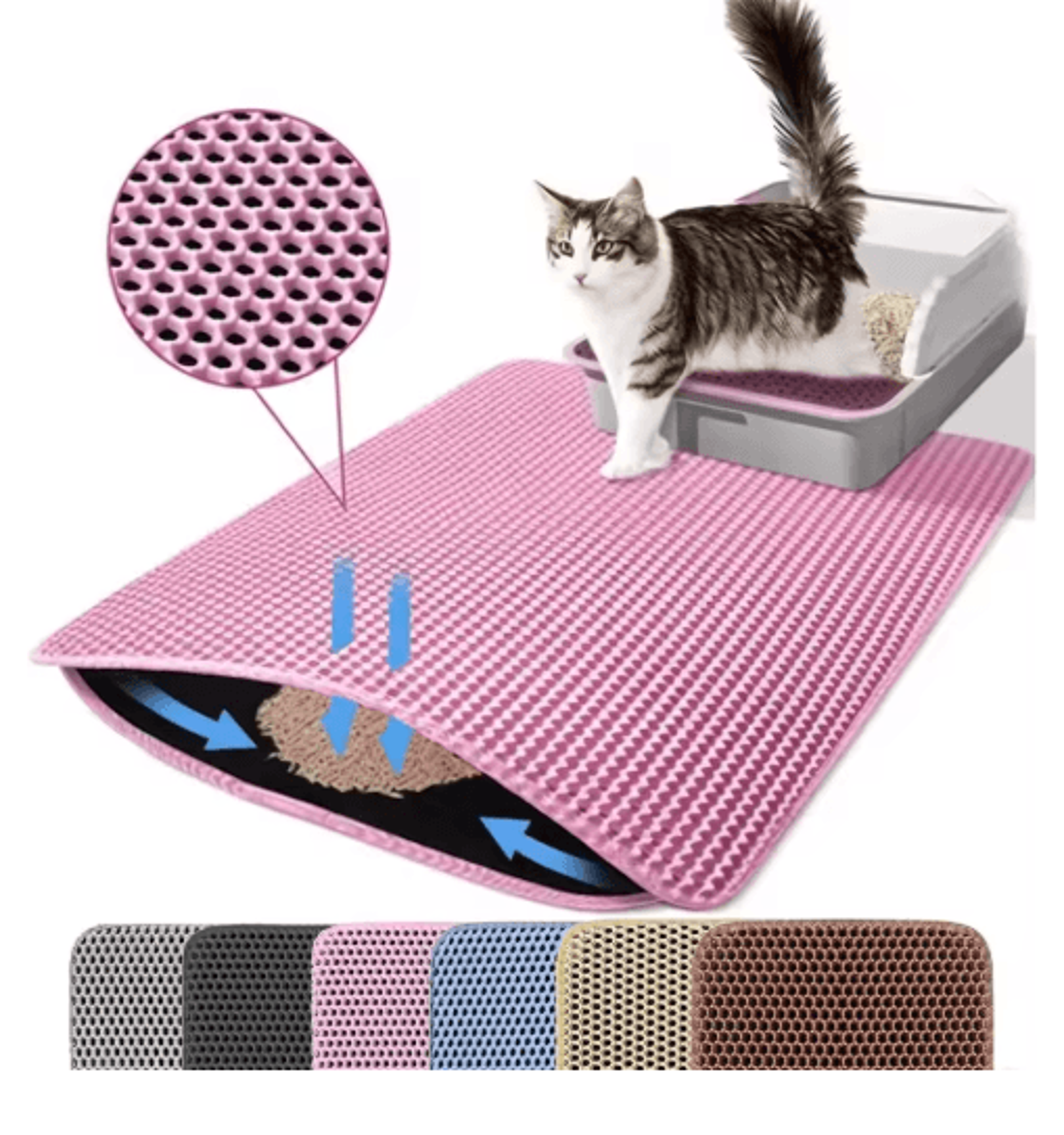 Litter Mat Cat Litter Mat With DoubleLayer Waterproof Design For Cleaner Floors 6