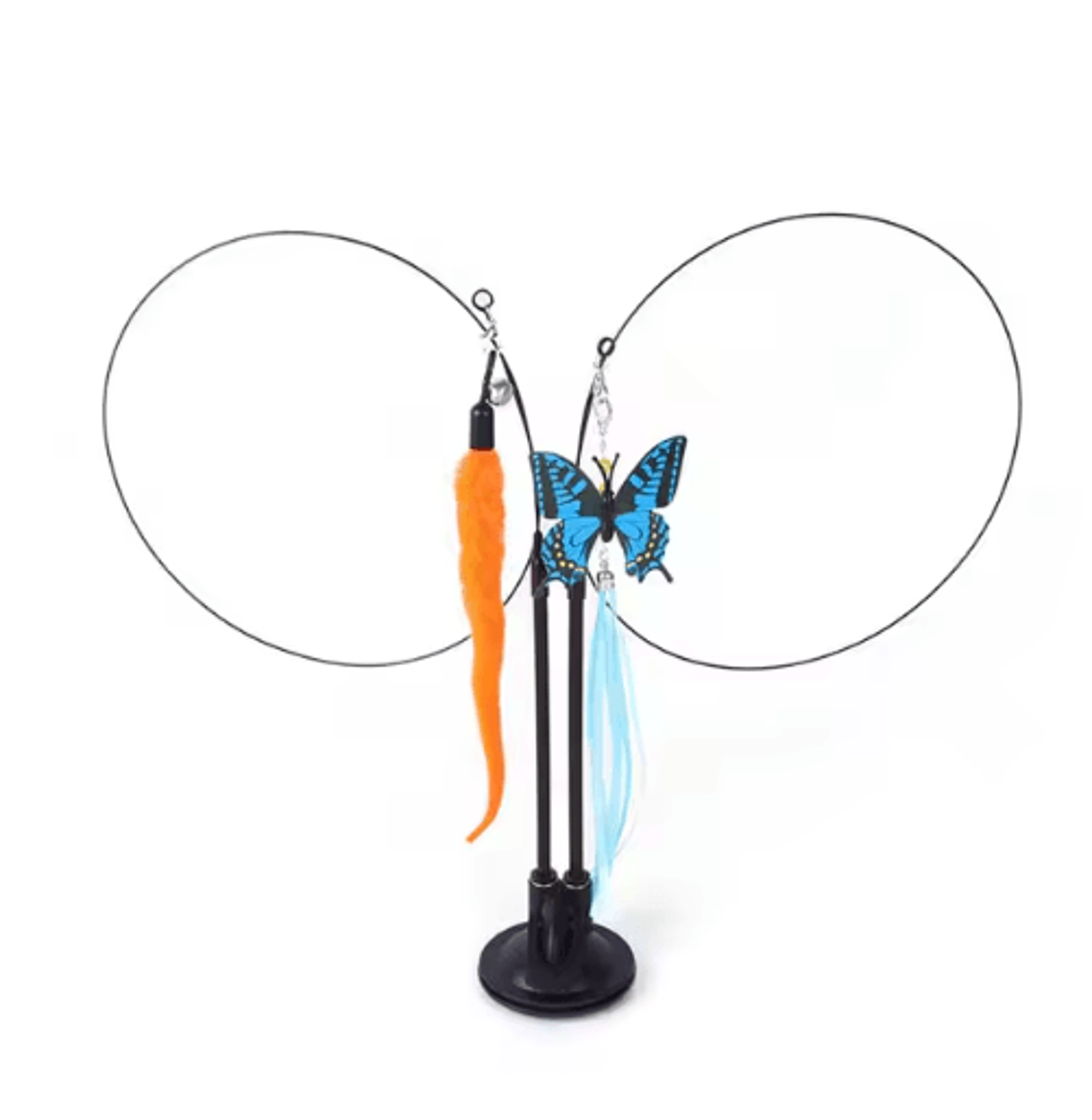 DoubleHead Suction Cup Cat Teaser Toy  Interactive Cat Toy With Mouse Feather  Bell Attachments 13