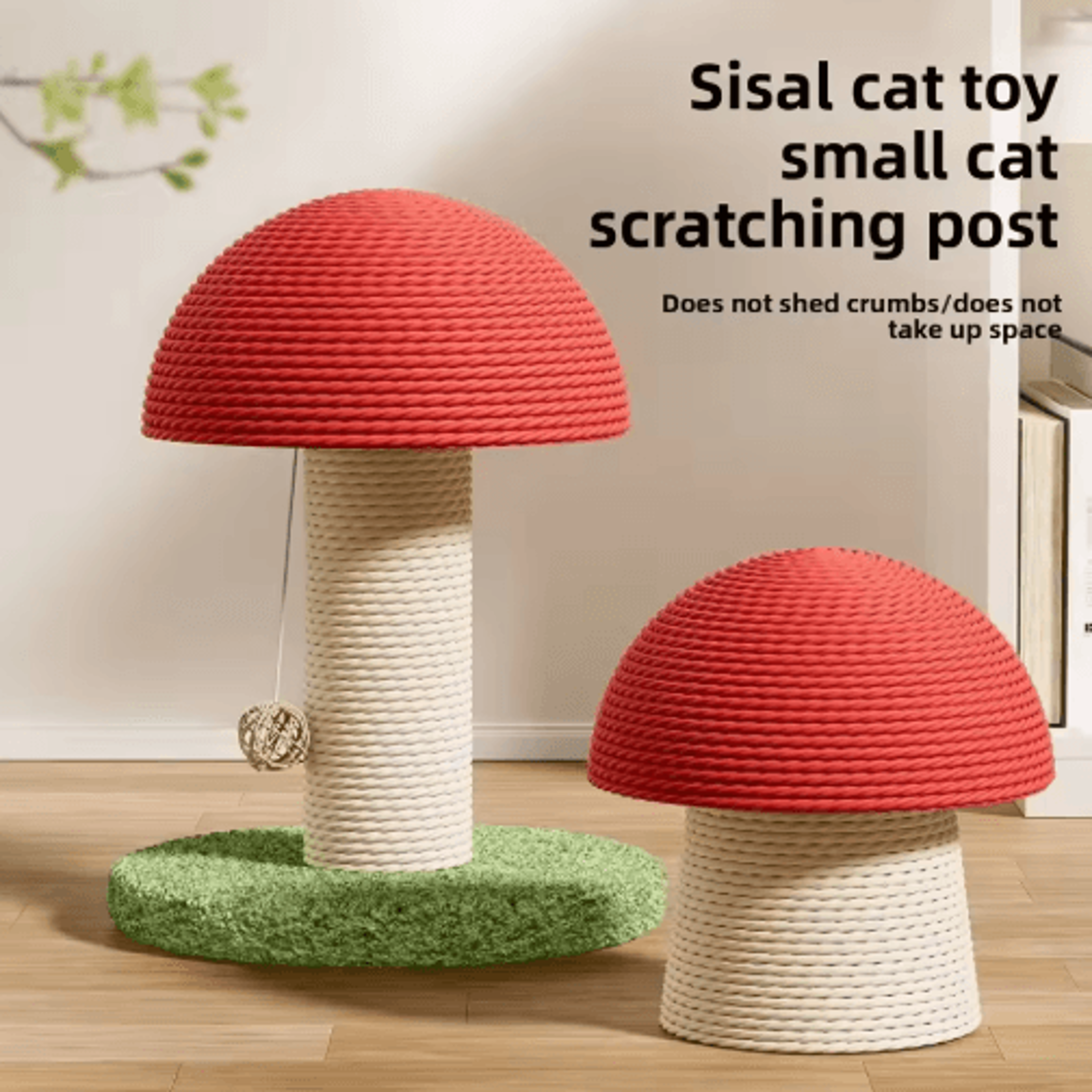 Garden Guard Mushroom  Carrot Cat Scratching Post With Hemp Rope 0