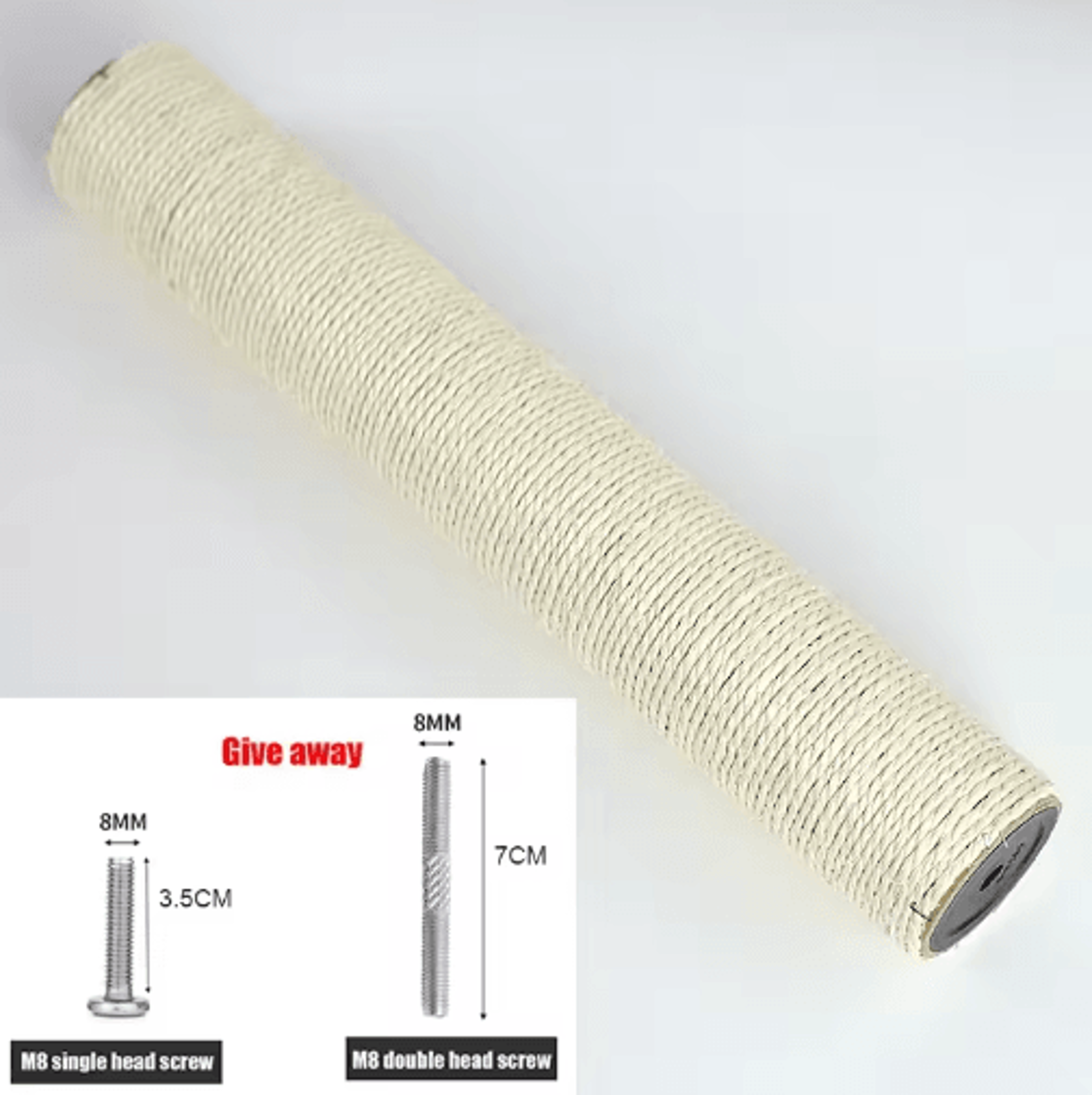 RenewGrip Sisal Cat Scratching Post Replacement Pole With M8 Screw 4