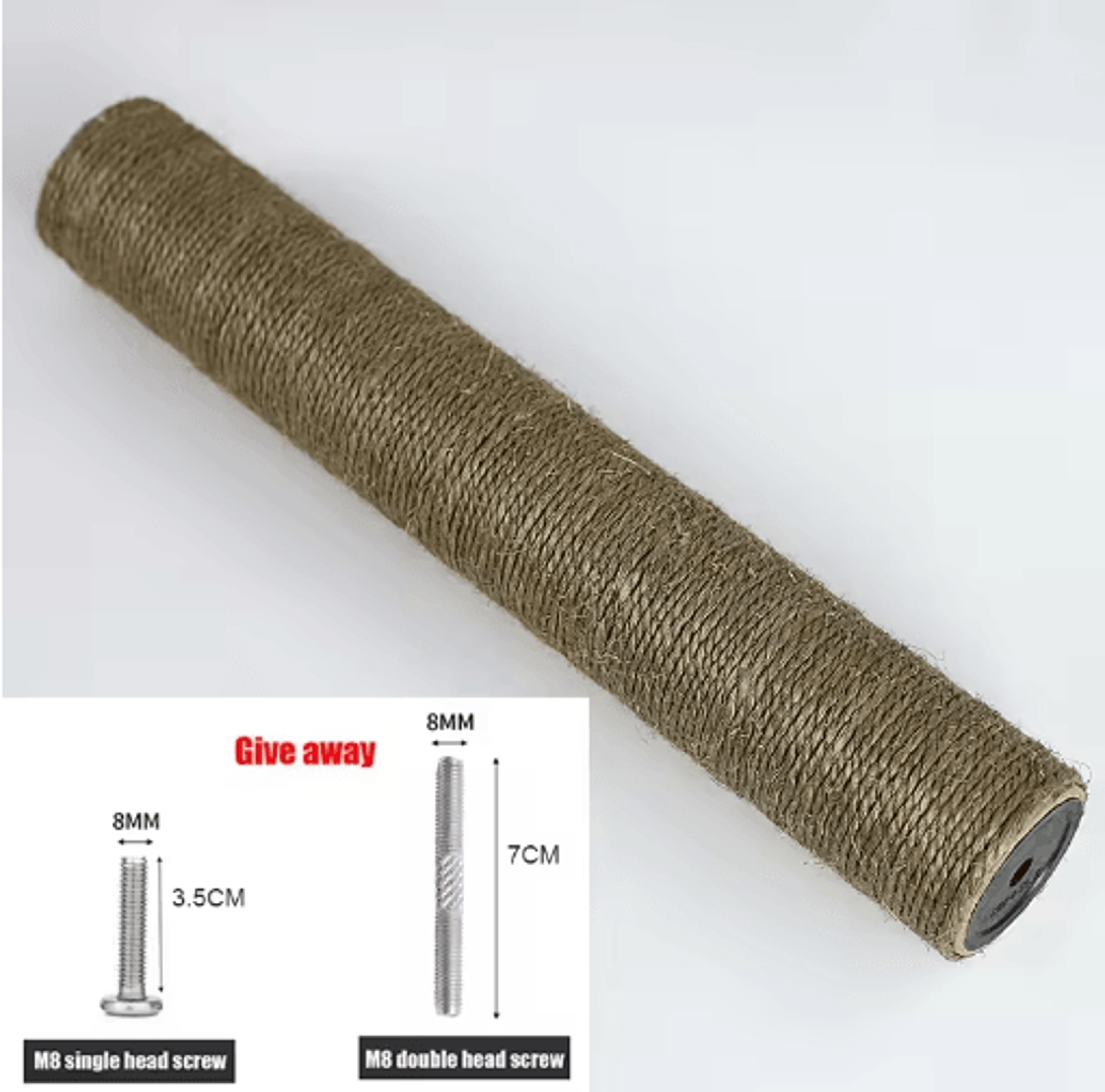 RenewGrip Sisal Cat Scratching Post Replacement Pole With M8 Screw 6