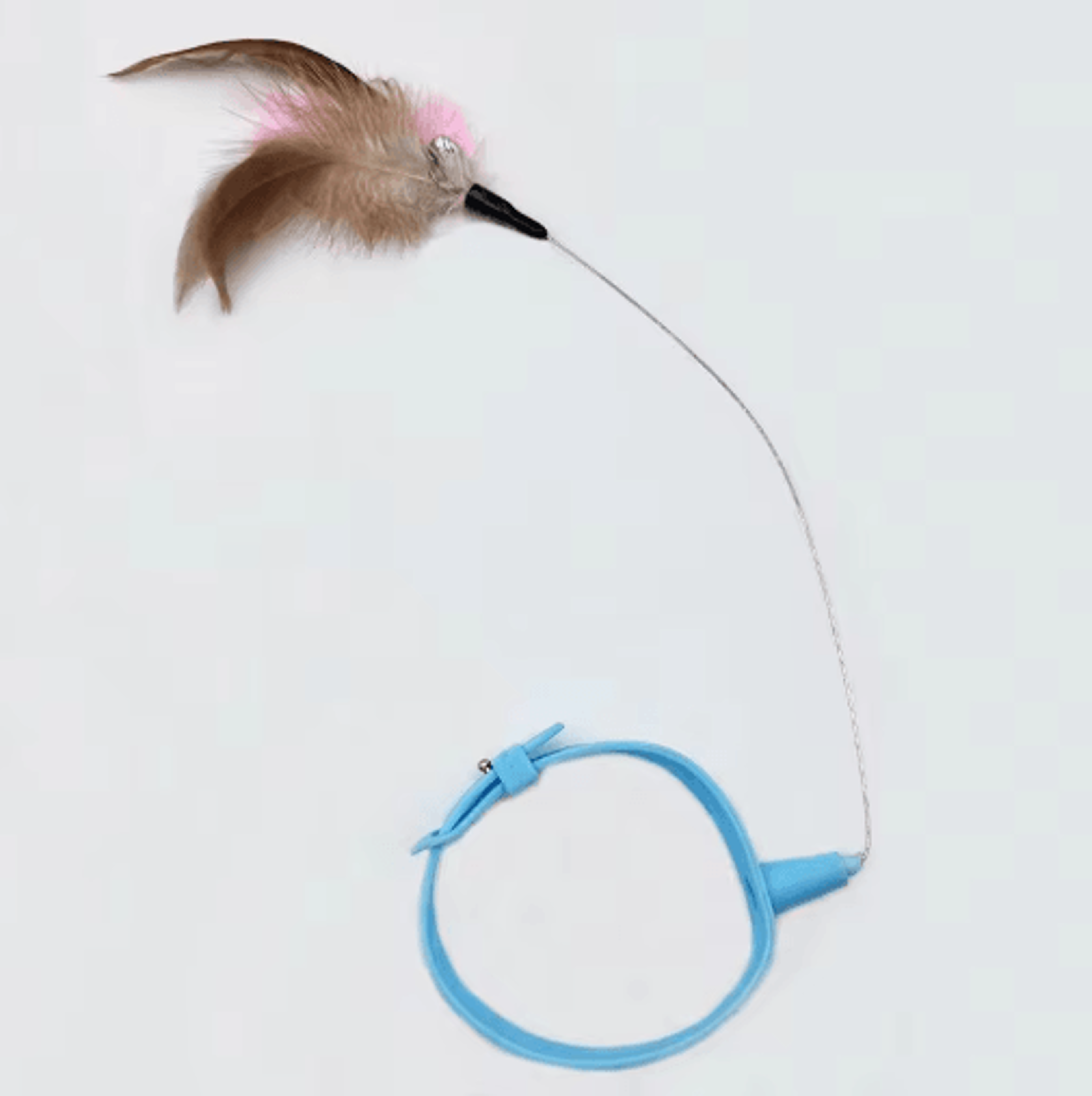 DragonTotoro 360 Rotating Cat Teaser Wand With Bell  Fish Head Toy 3