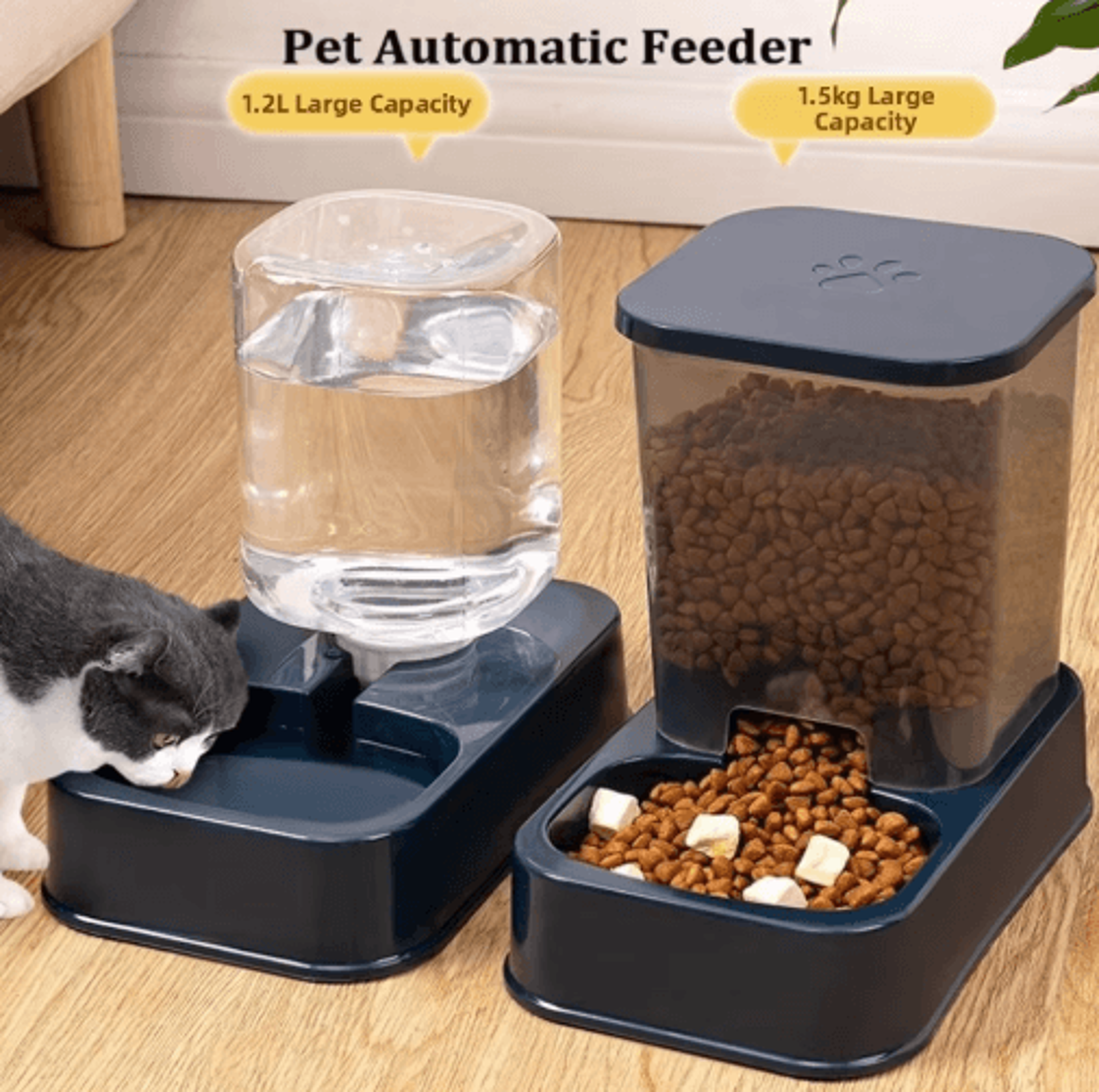 EasyServe Automatic Pet Feeder  Water Dispenser Set 0