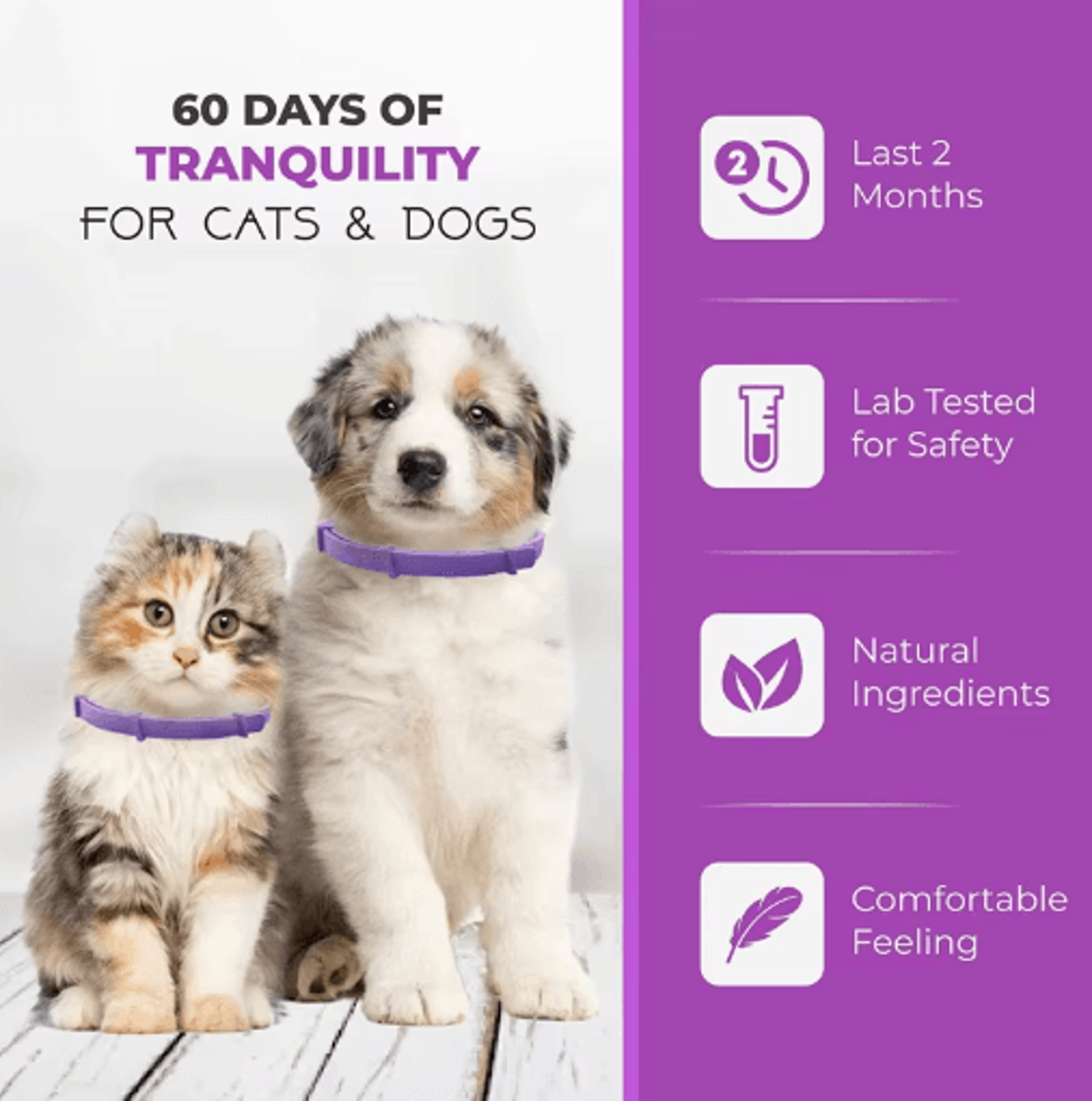 Calm Paws Cat Calming Pheromone Collar Set 3 Pack Anxiety Relief Collars 9