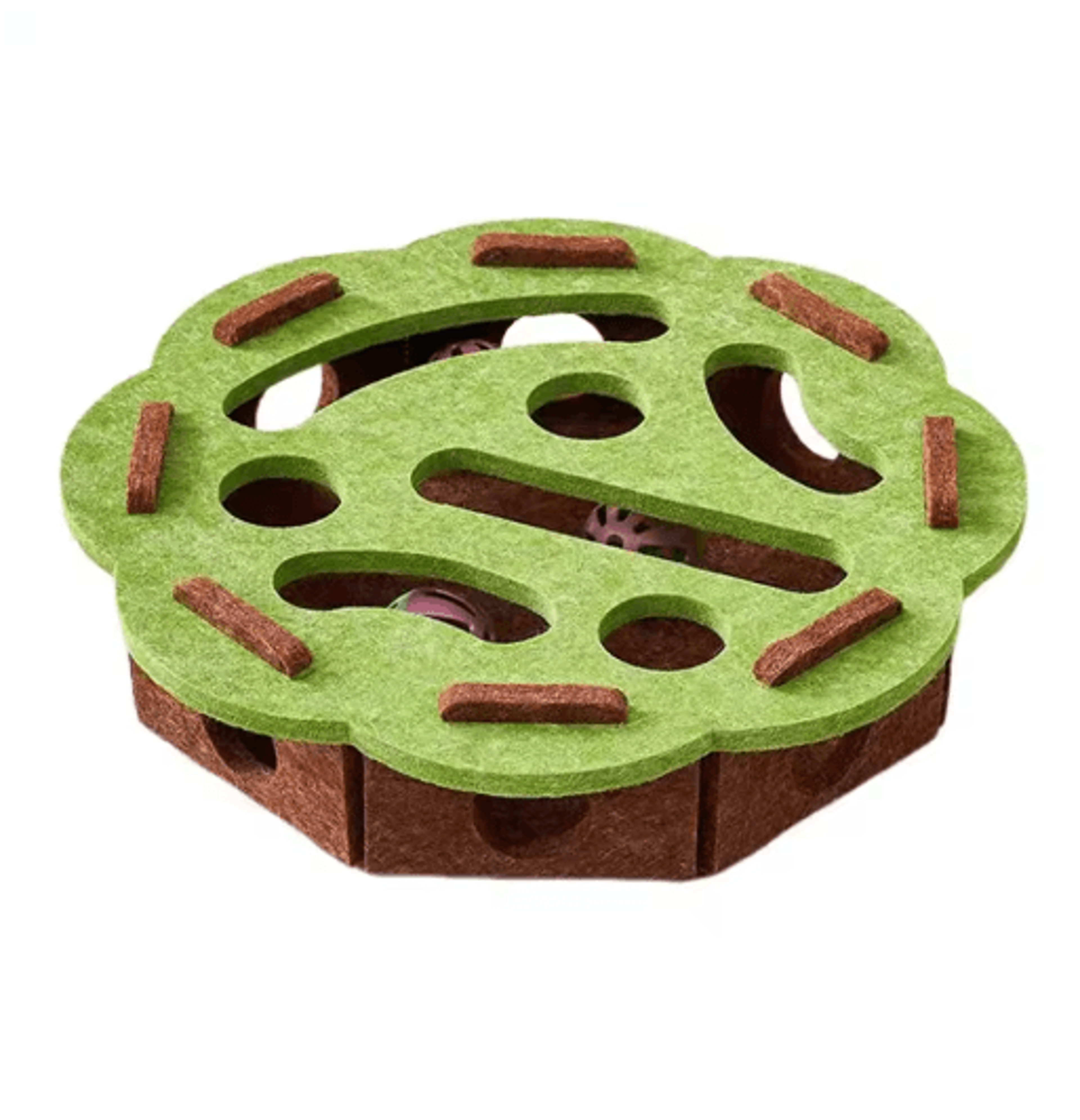 Interactive Cat Puzzle Maze Scratcher Toy With Bell For Mental Enrichment 1