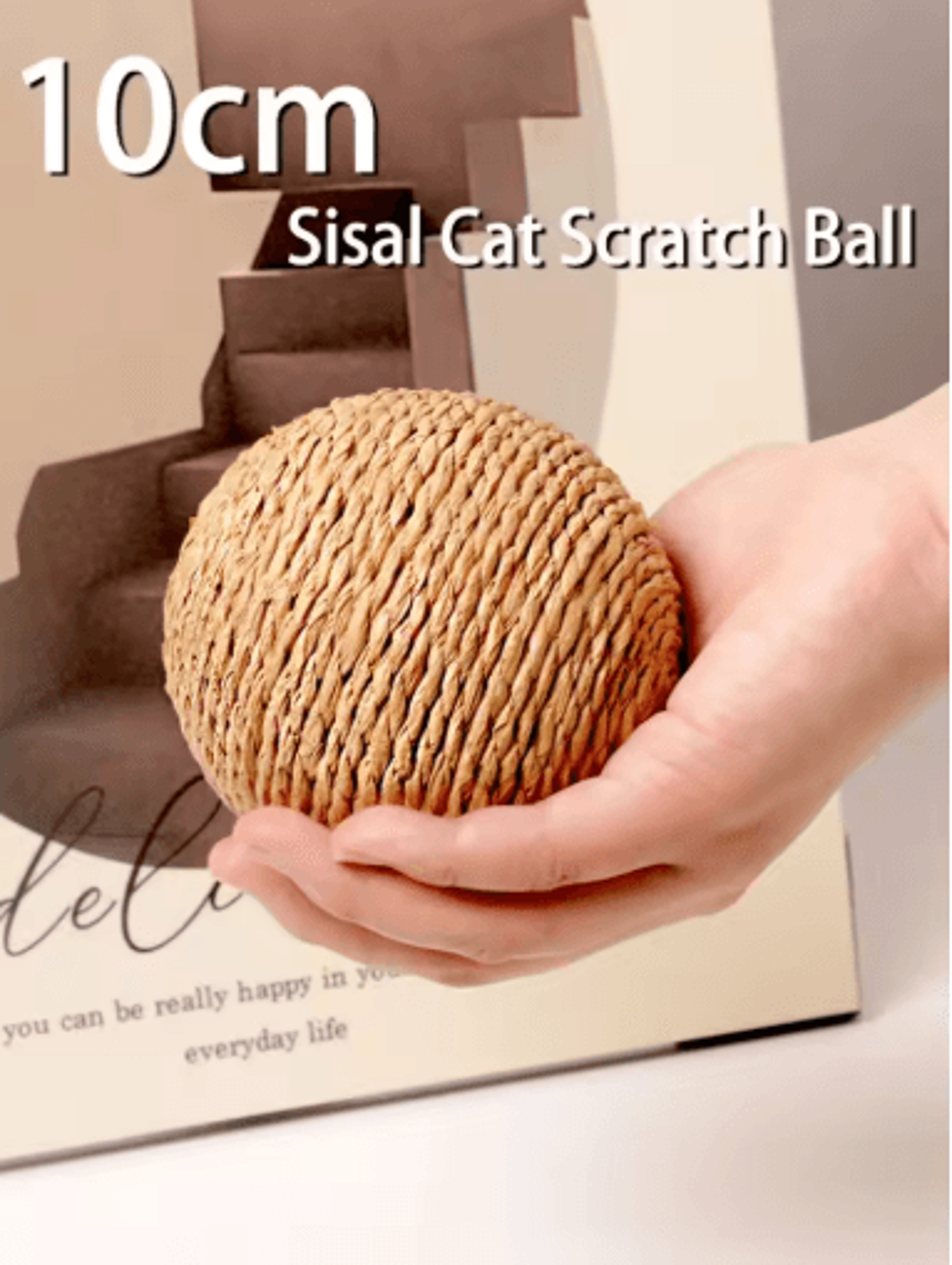 Sisal Sound Interactive Cat Scratching Ball For Play  Dental Care 8
