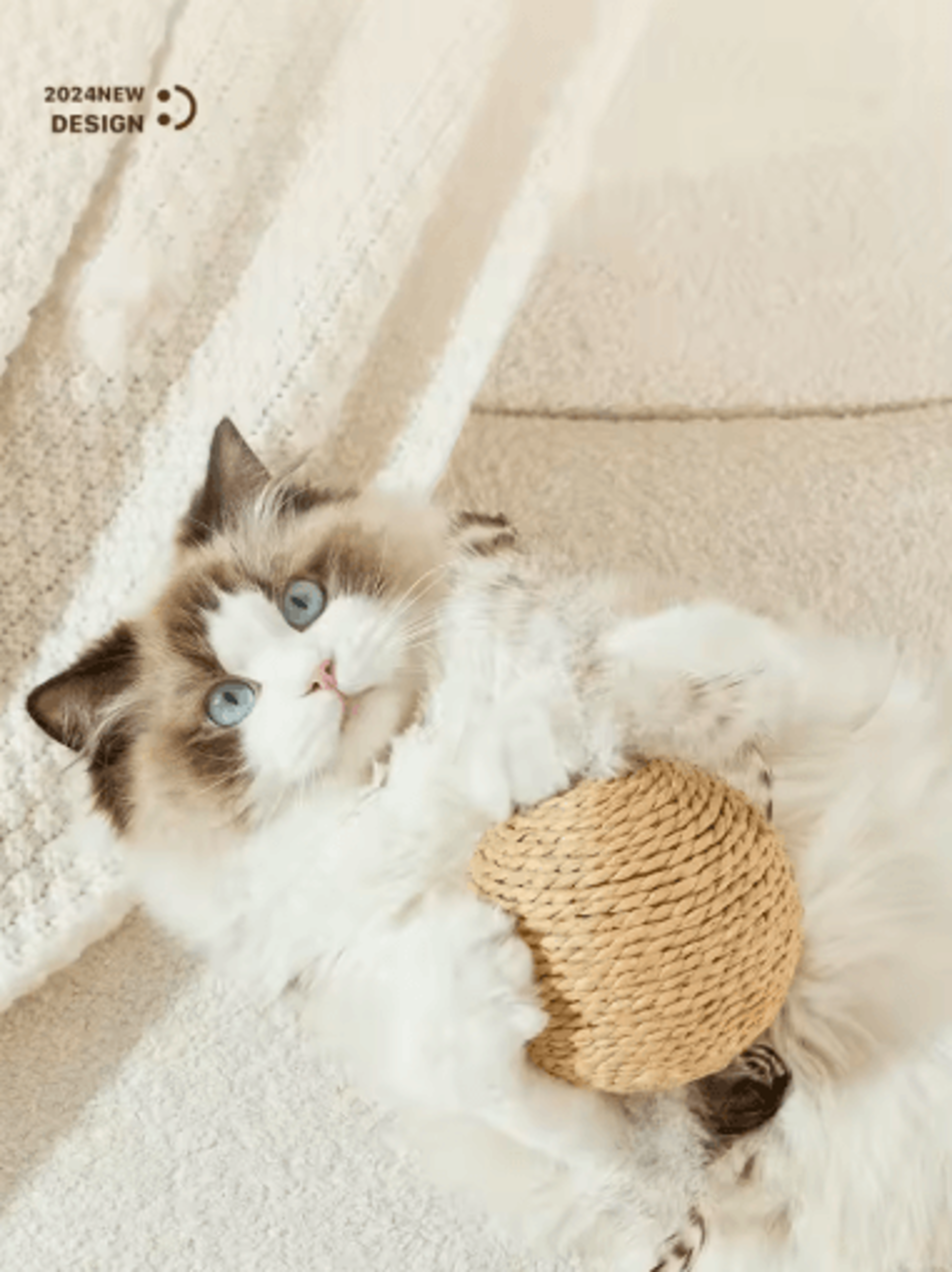 Sisal Sound Interactive Cat Scratching Ball For Play  Dental Care 9