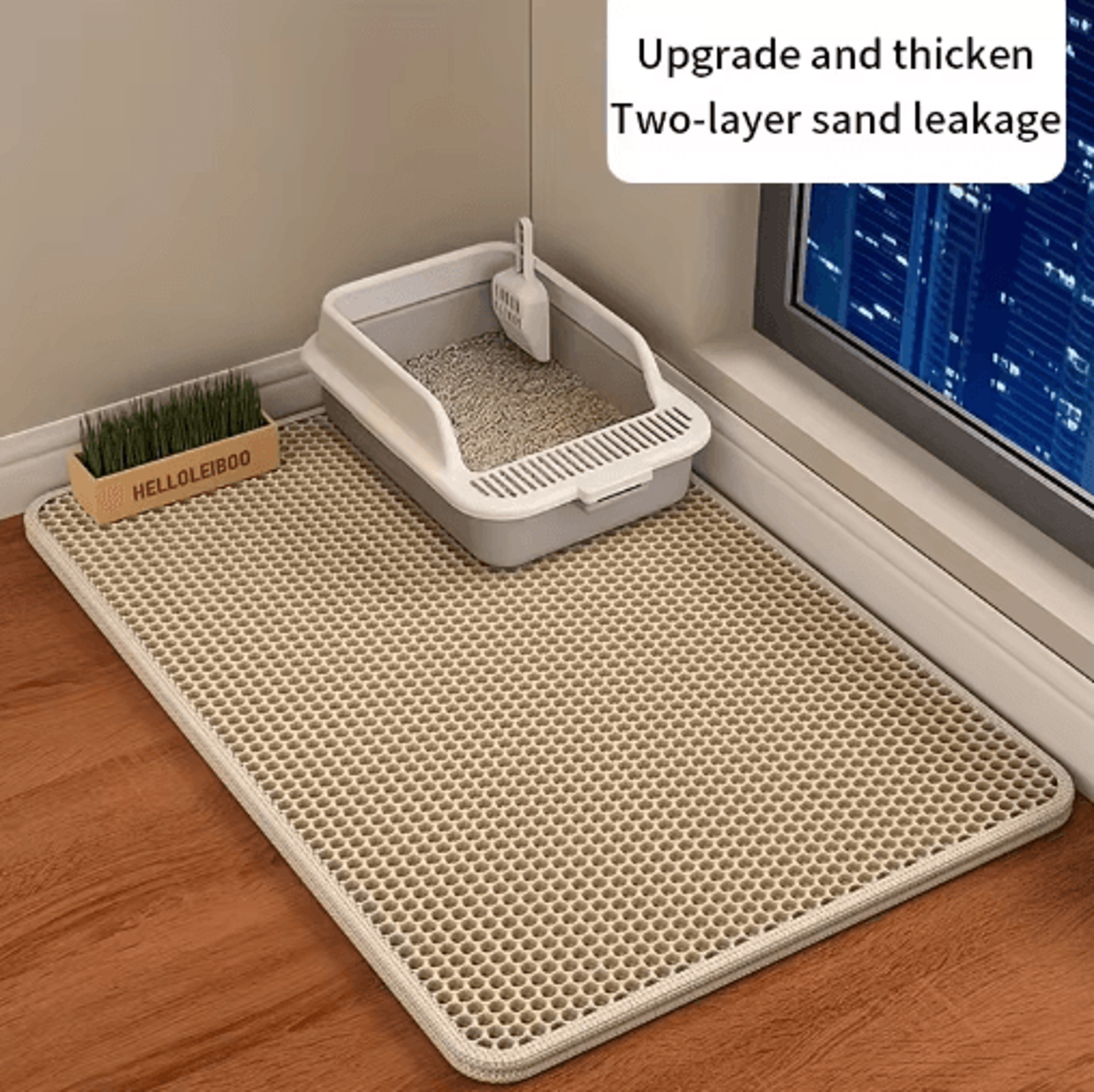 Extra Large Honeycomb Cat Litter Mat For Easy Cleanup And Floor Protection 7