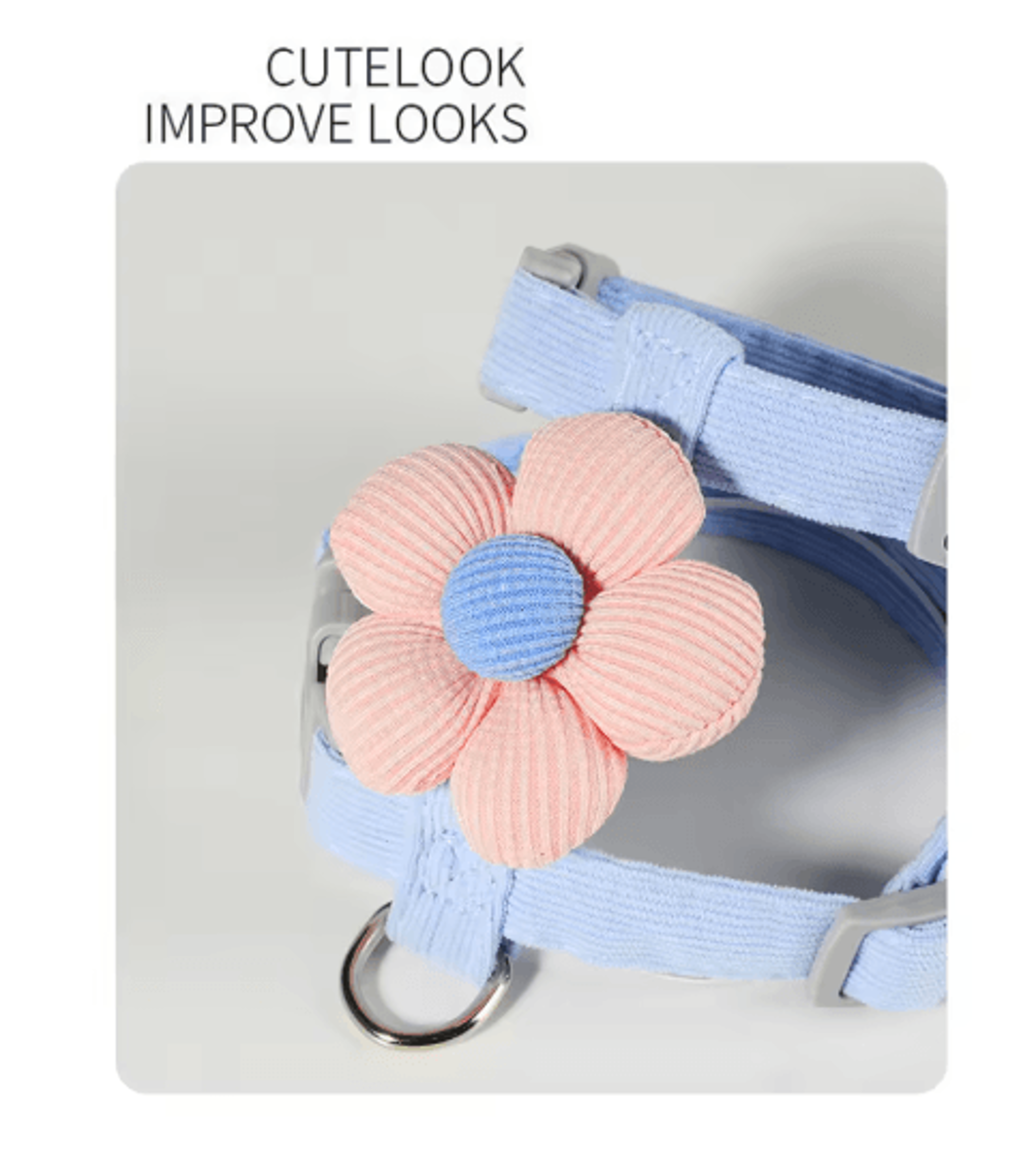 Adjustable Flower Pet Harness And Leash Set For Cats Puppies And Small Dogs 5