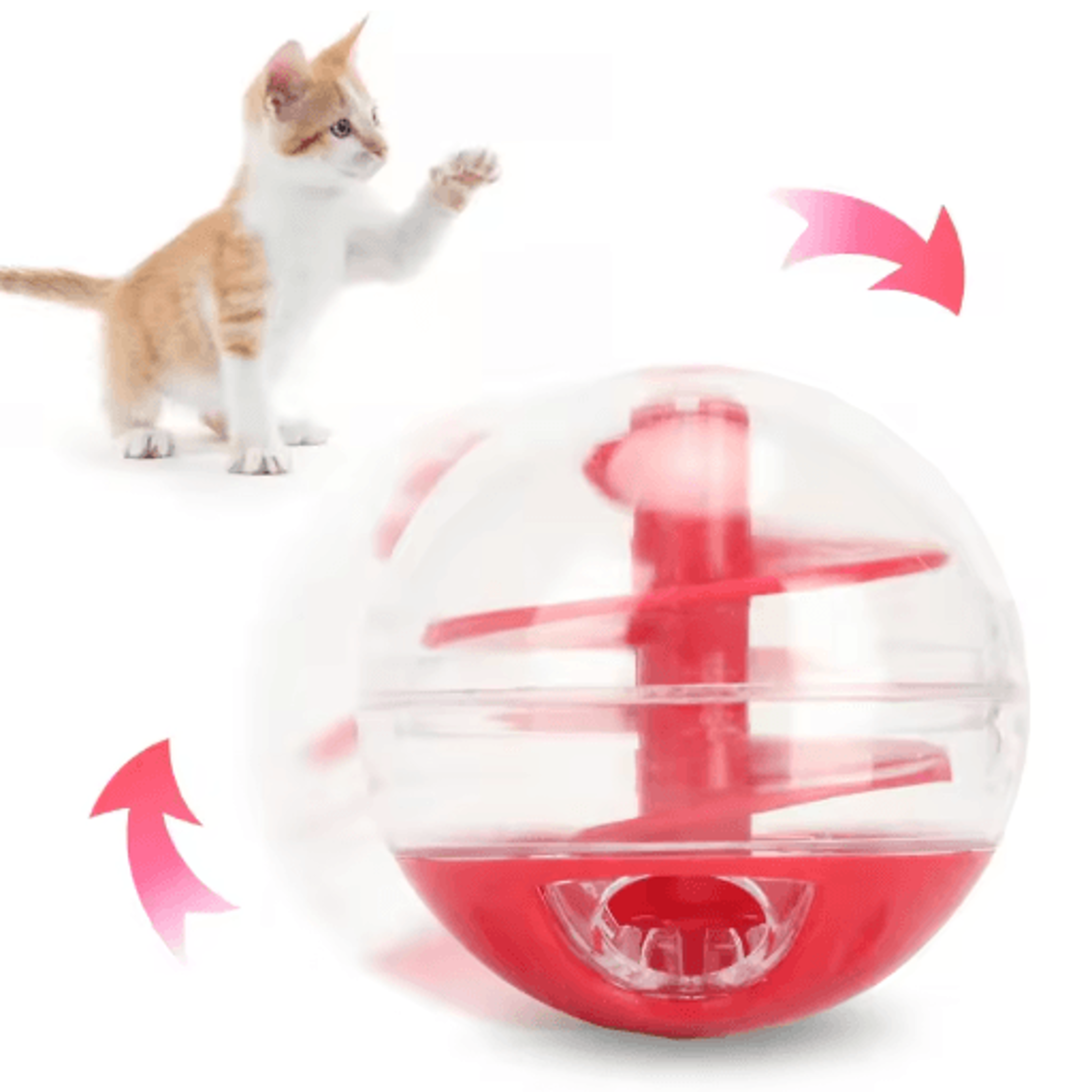 Interactive Cat Treat Dispensing Ball For Slow Feeding And Puzzle Play 4