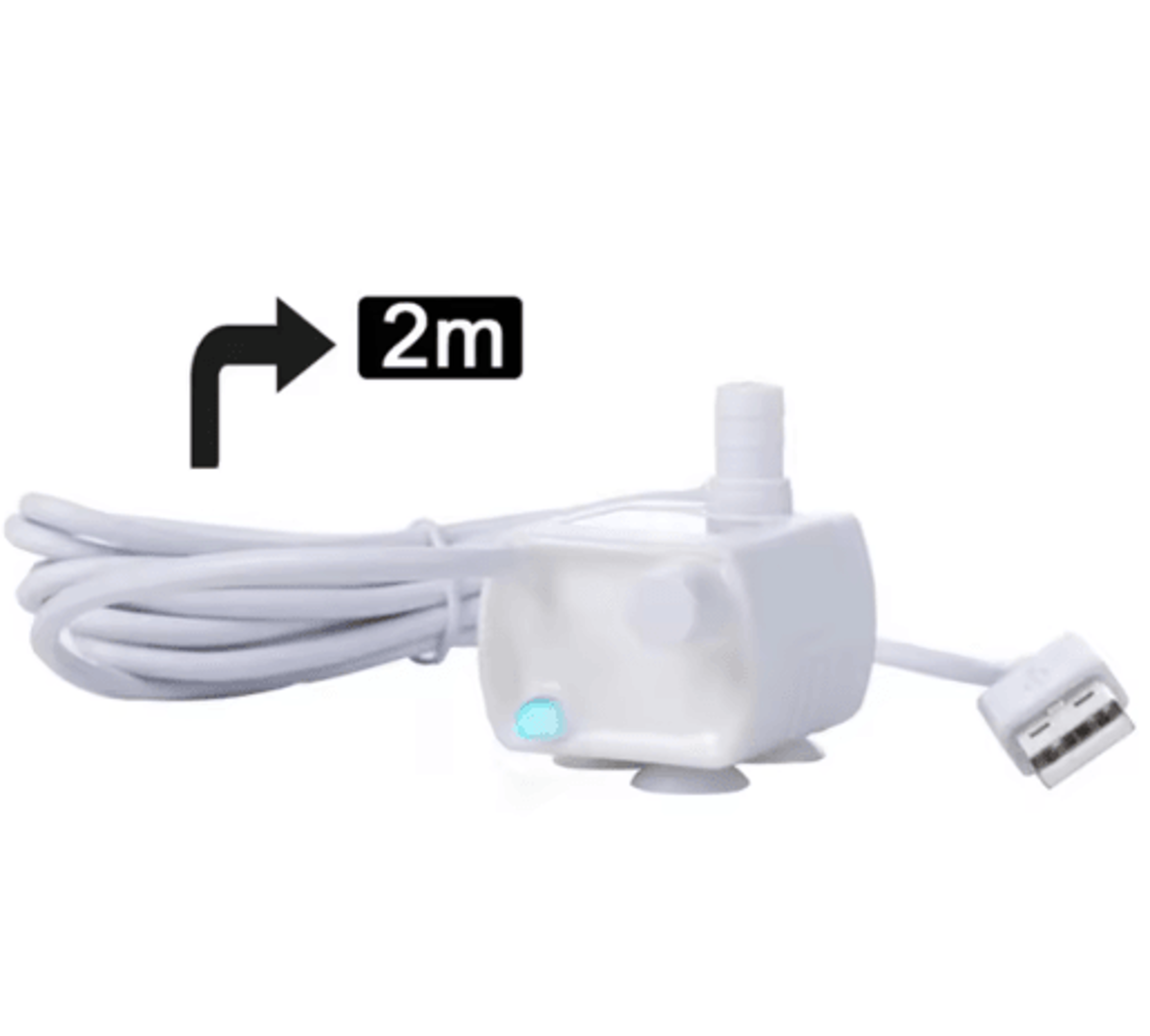 USB Pet Fountain Water Pump With LED Light  Replacement Motor For Cat Water Dispensers 3