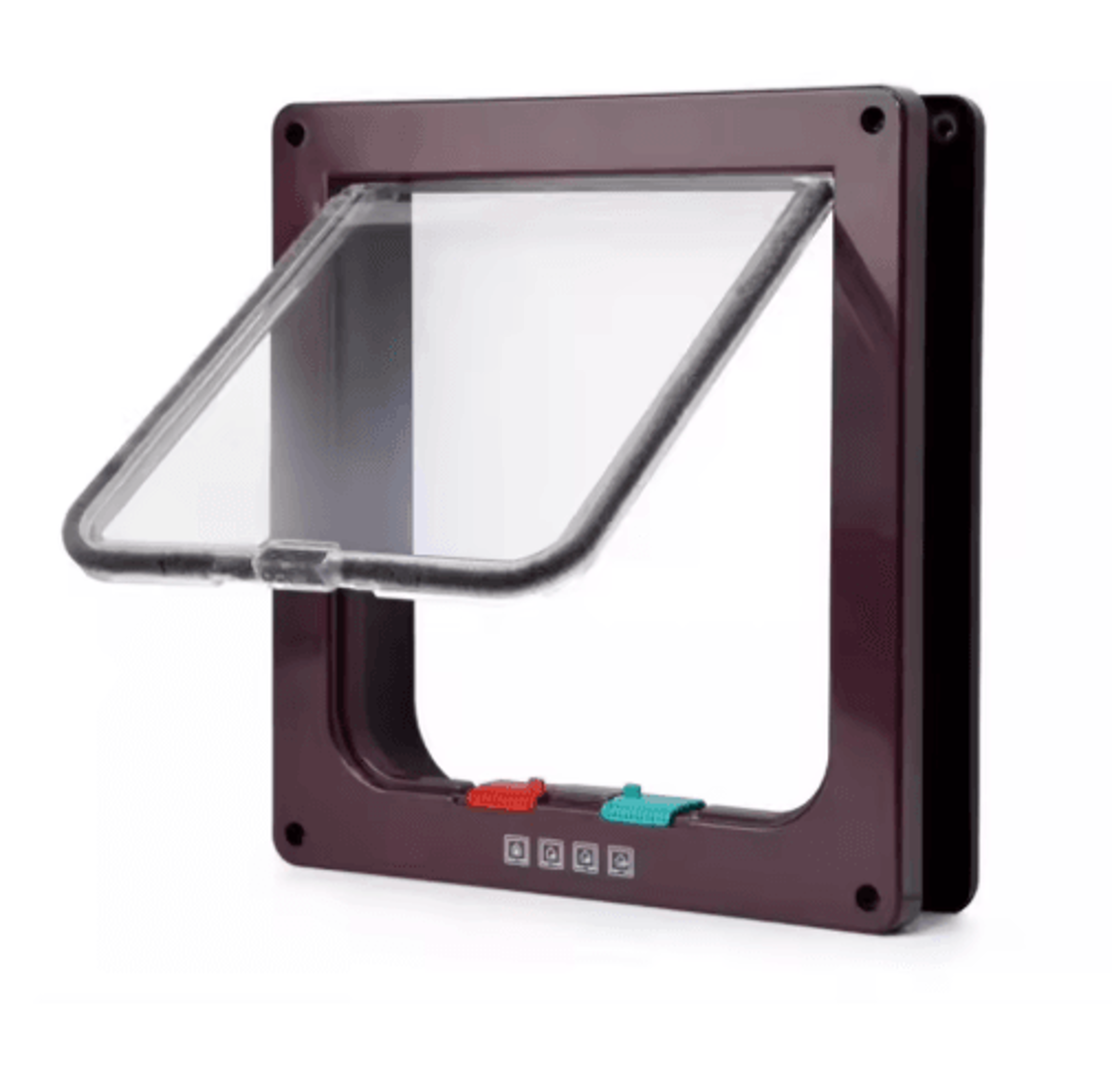 4Way Locking Weatherproof Cat Door  Secure Pet Access Door For Interior  Exterior Us 1