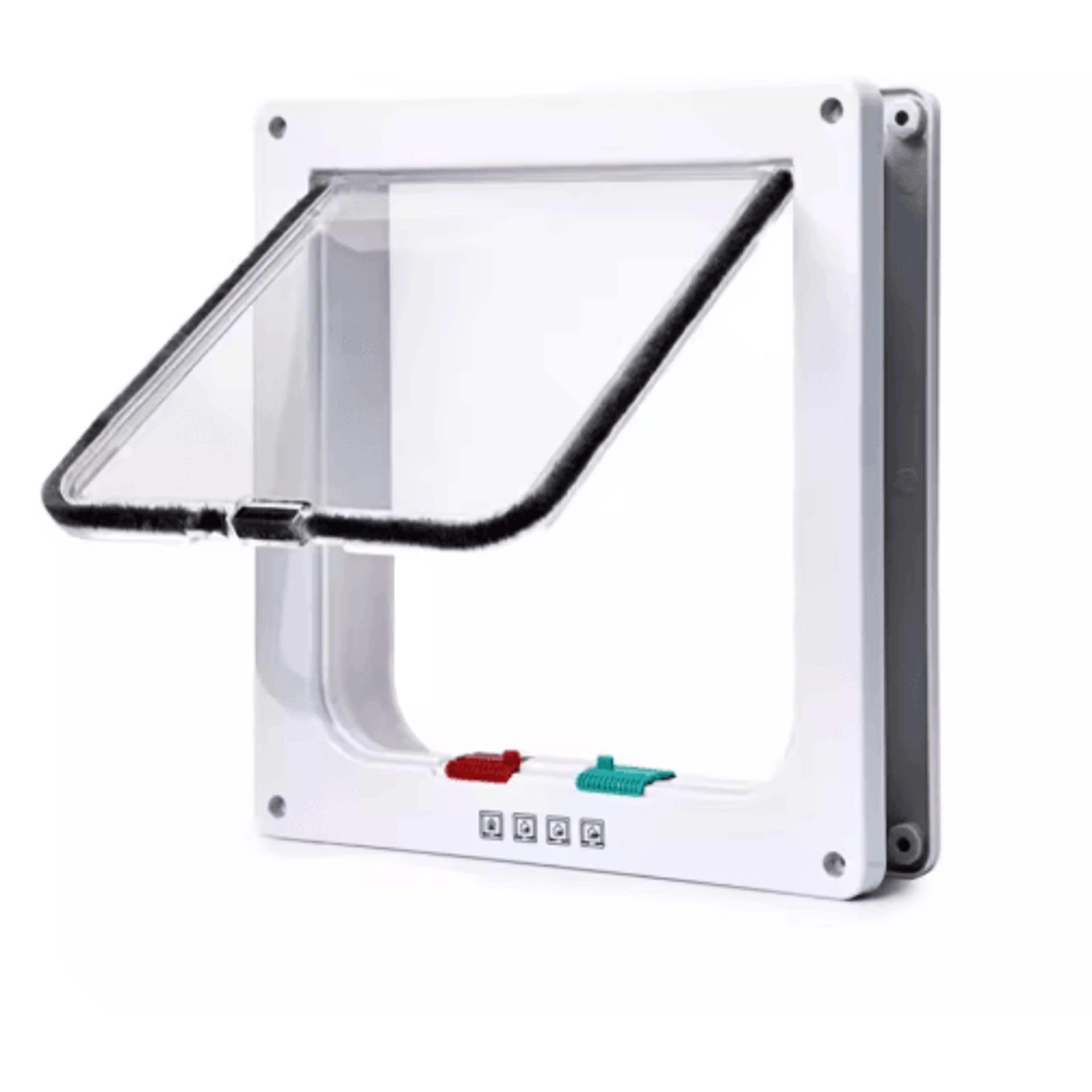 4Way Locking Weatherproof Cat Door  Secure Pet Access Door For Interior  Exterior Us 2