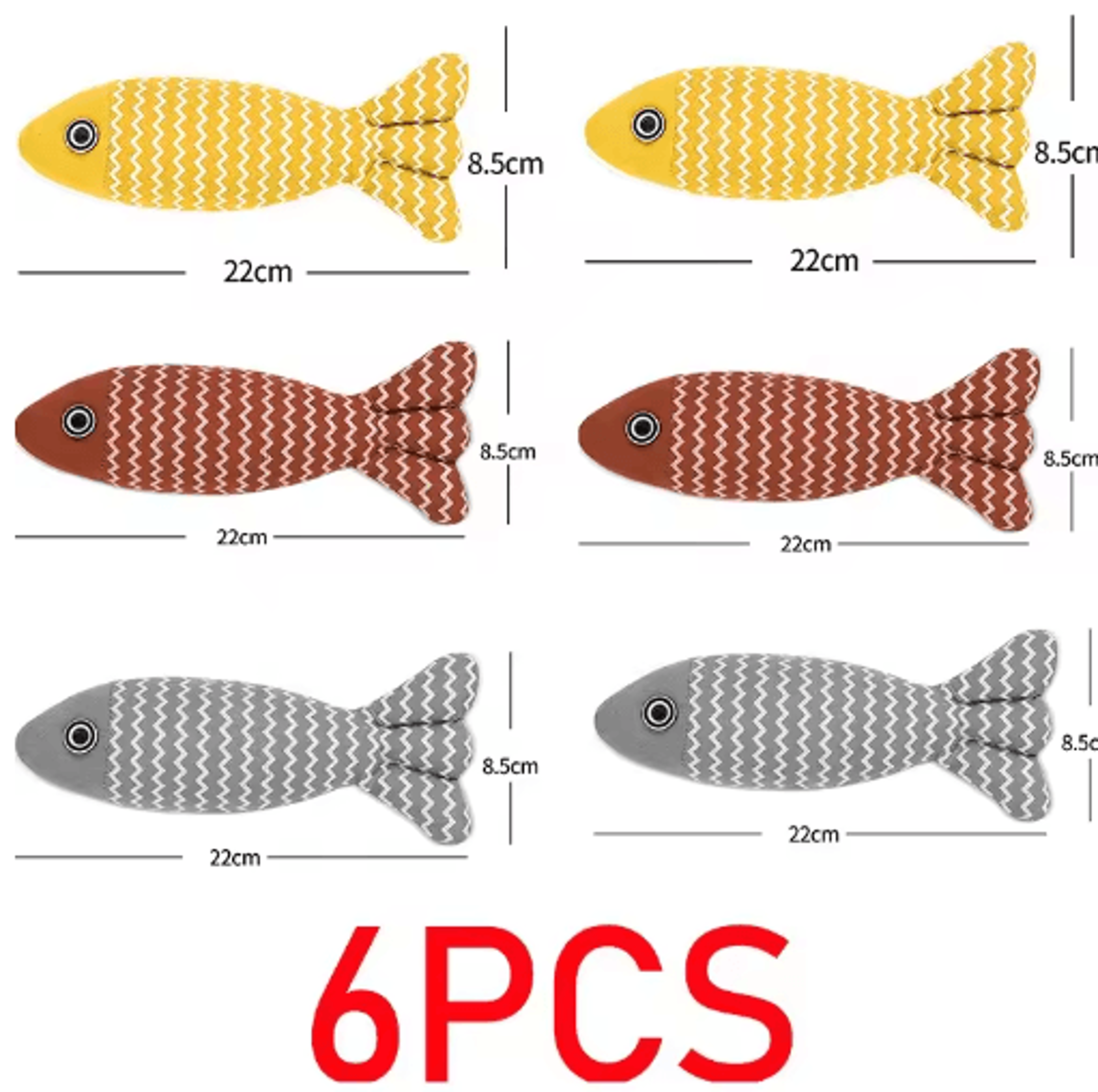 3PCS Fish Catnip Kicker Toy Set  Interactive Chew  Exercise Toys For Indoor Cats 2