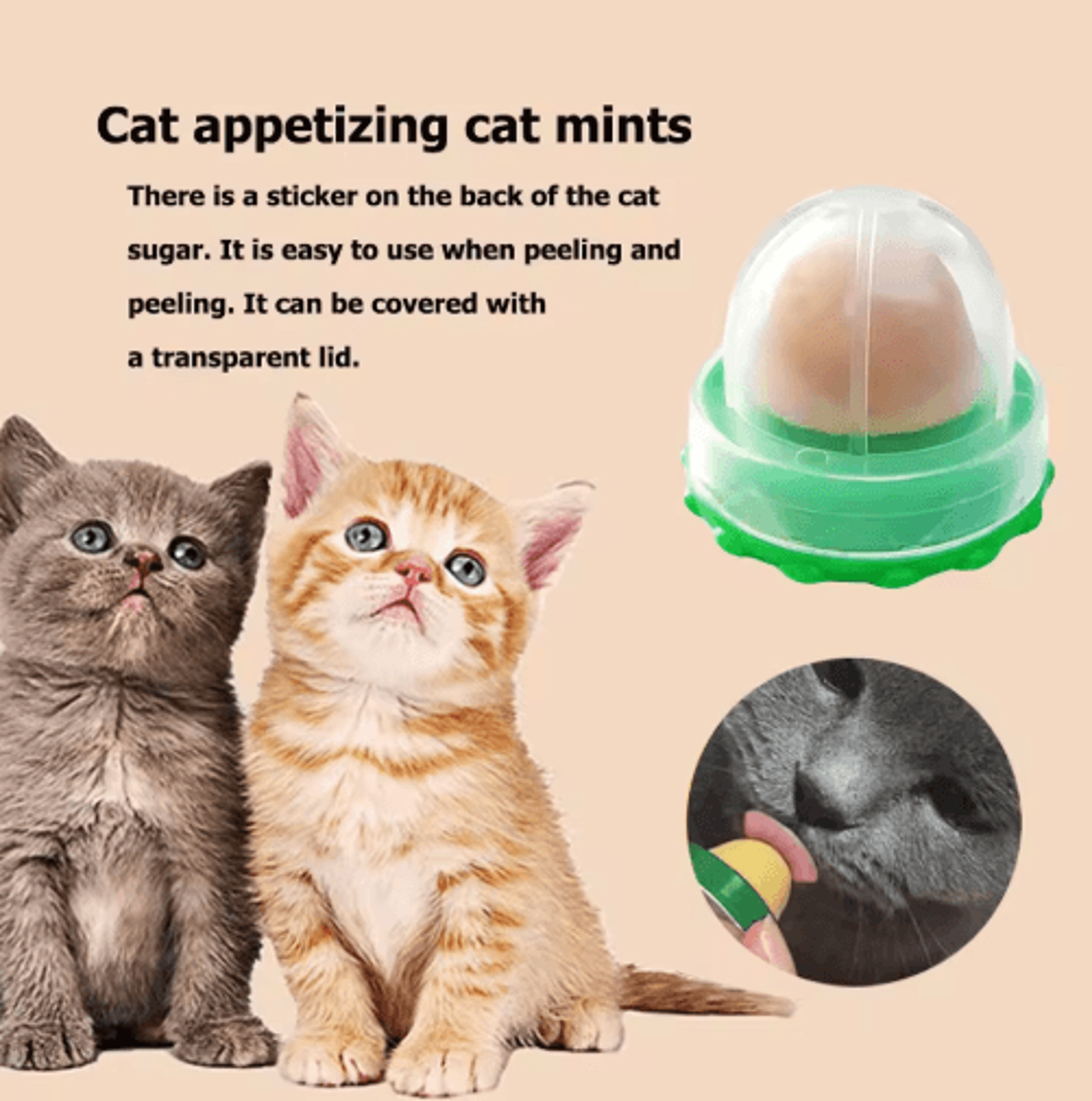 catnip energy lick ball treat – interactive nutrition snack for cats and kittens