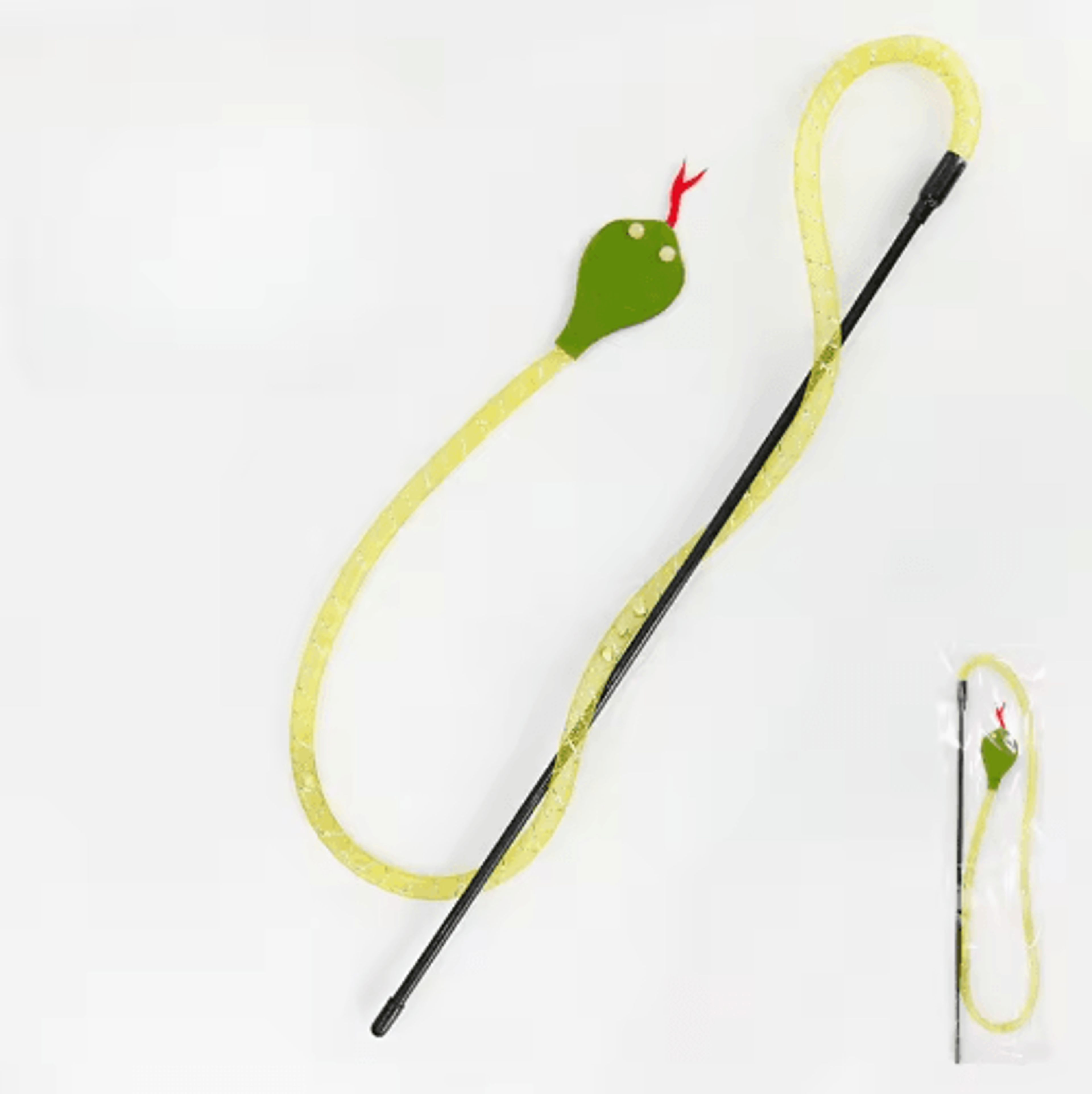Snake Cat Teaser Wand With Bell  Interactive Squeaky Felt Toy For Cats And Kittens 3