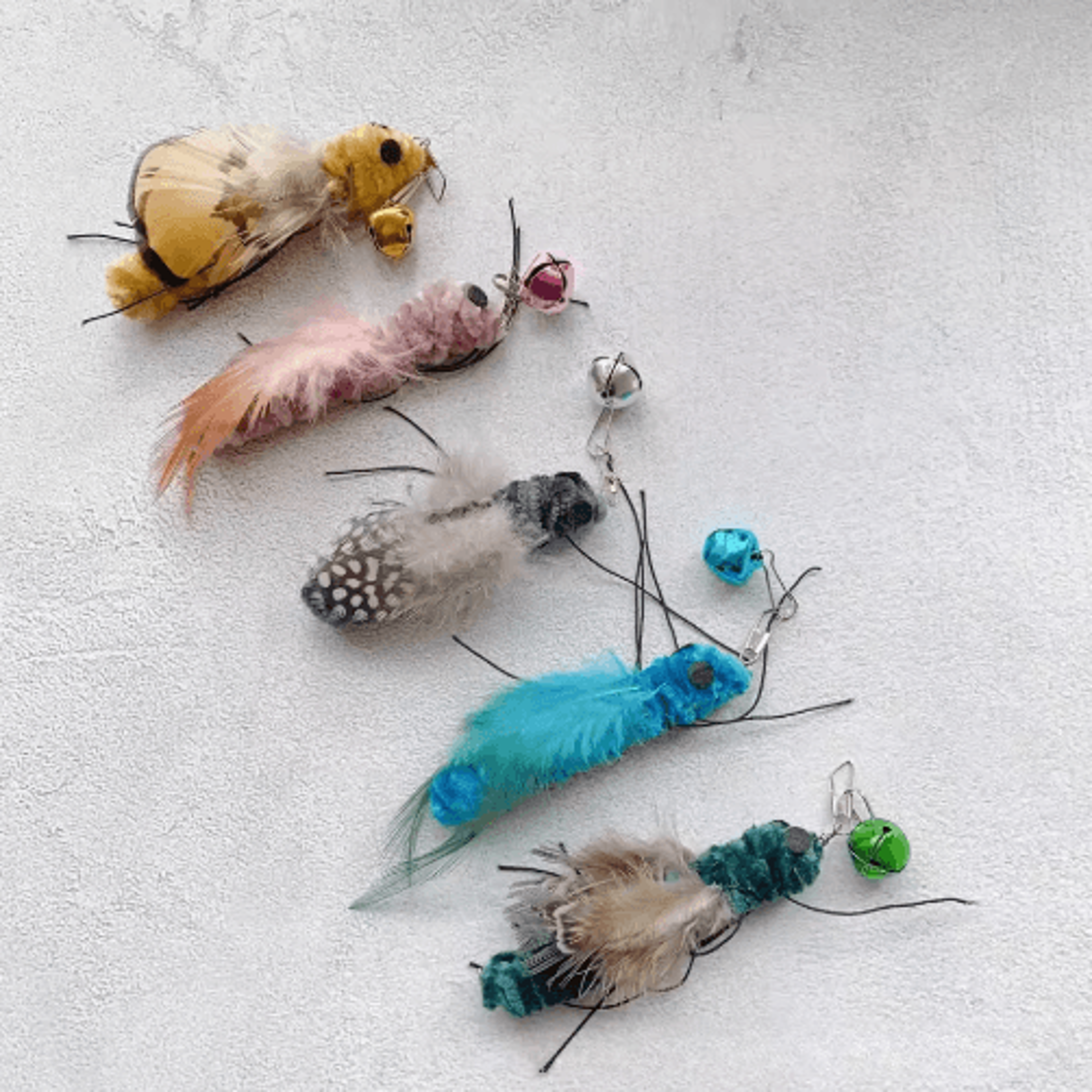 23PCS Plush Insect Cat Wand Refills  Interactive Bug Replacement Heads For Teaser Toys 0