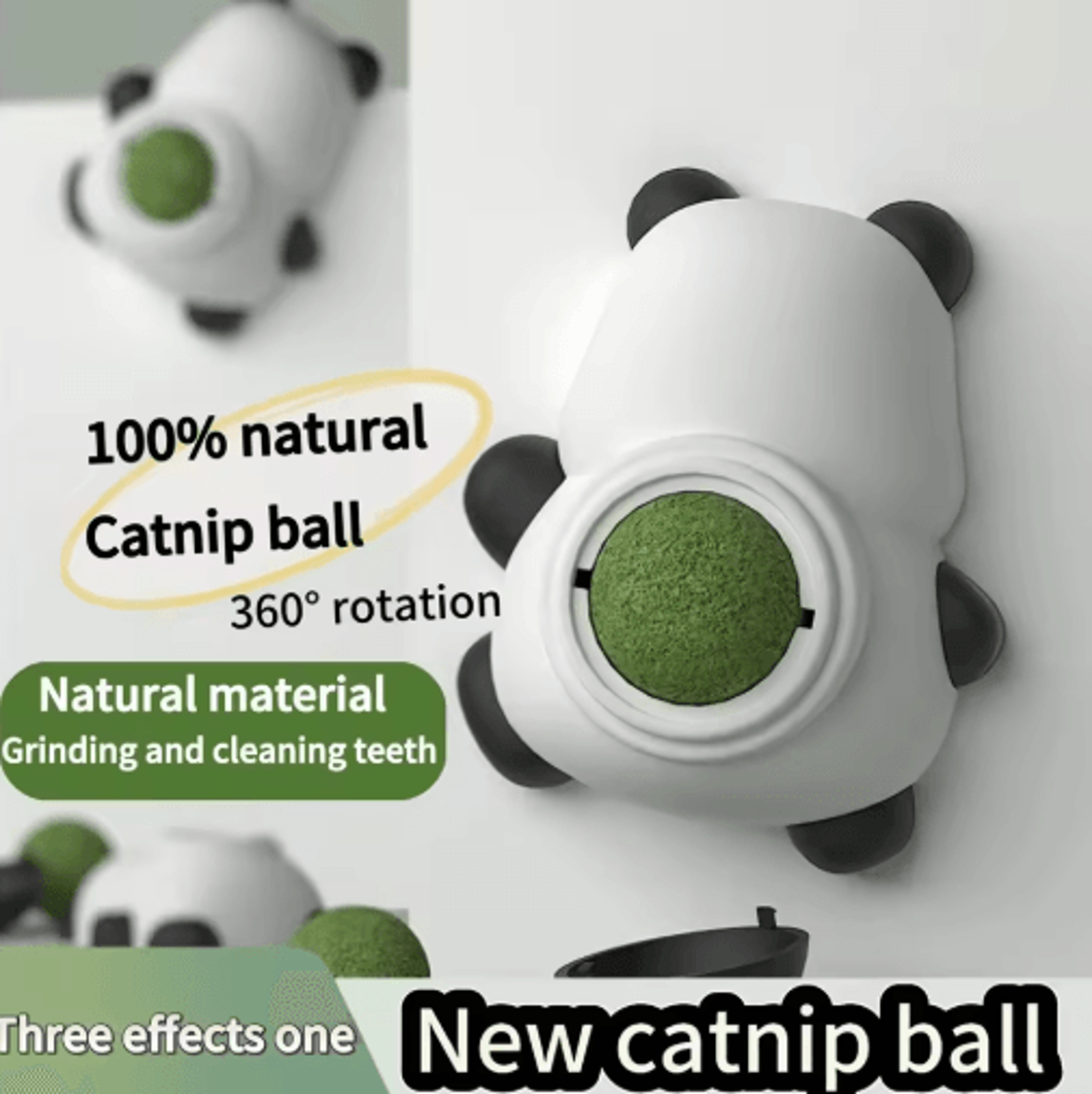 purr fresh natural catnip wall ball teeth cleaning lick & chew toy for cats