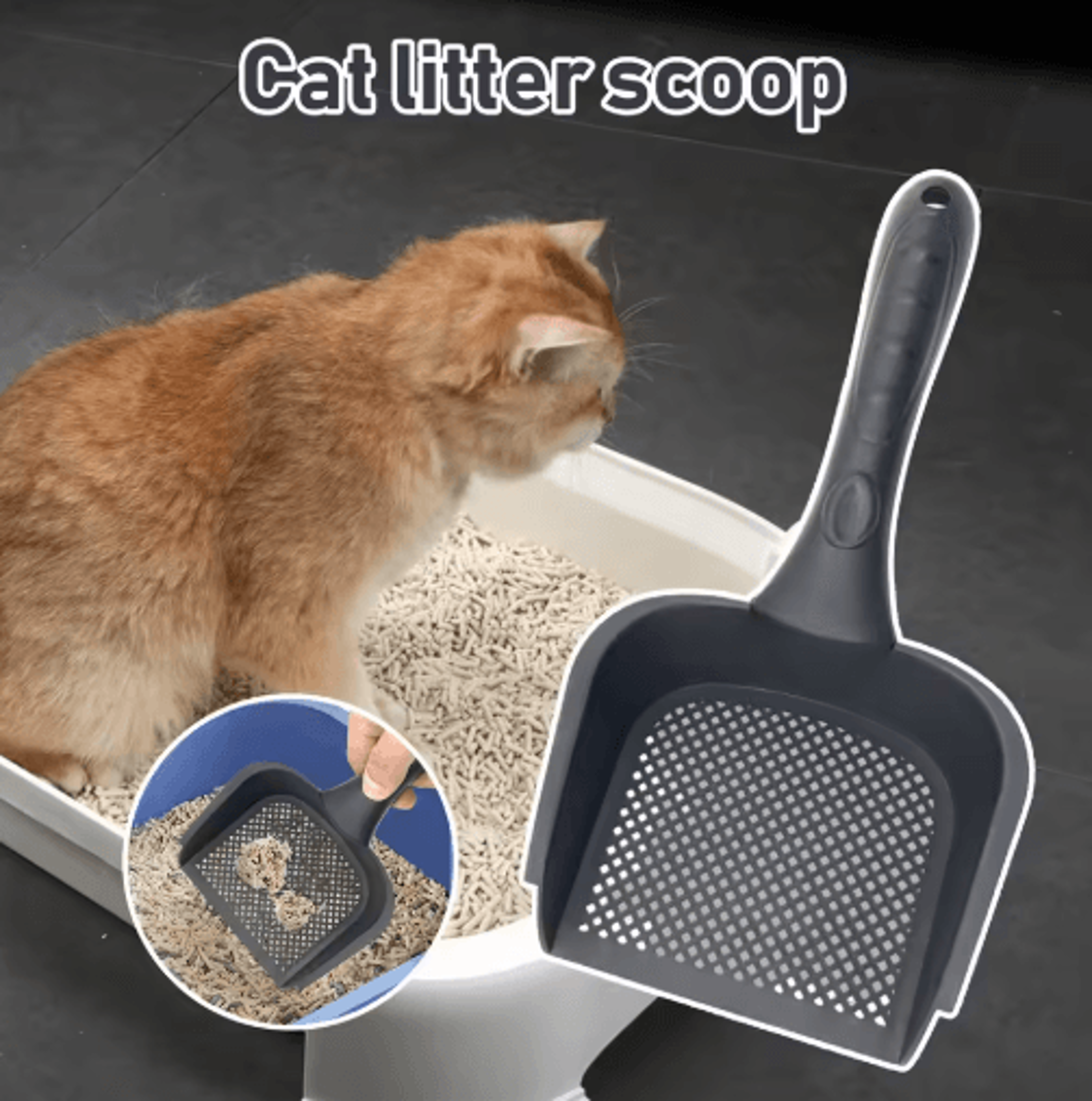clean sift cat litter scoop – washable hollow poop separator shovel for easy litter cleaning